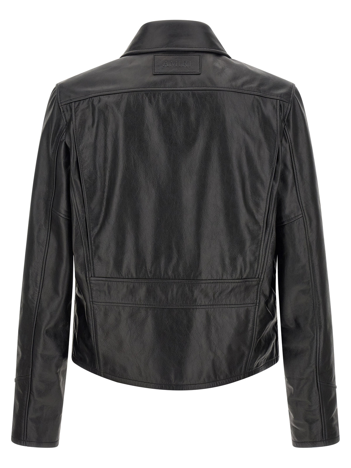 Amiri Men Leather Jacket With Zip AMIRI