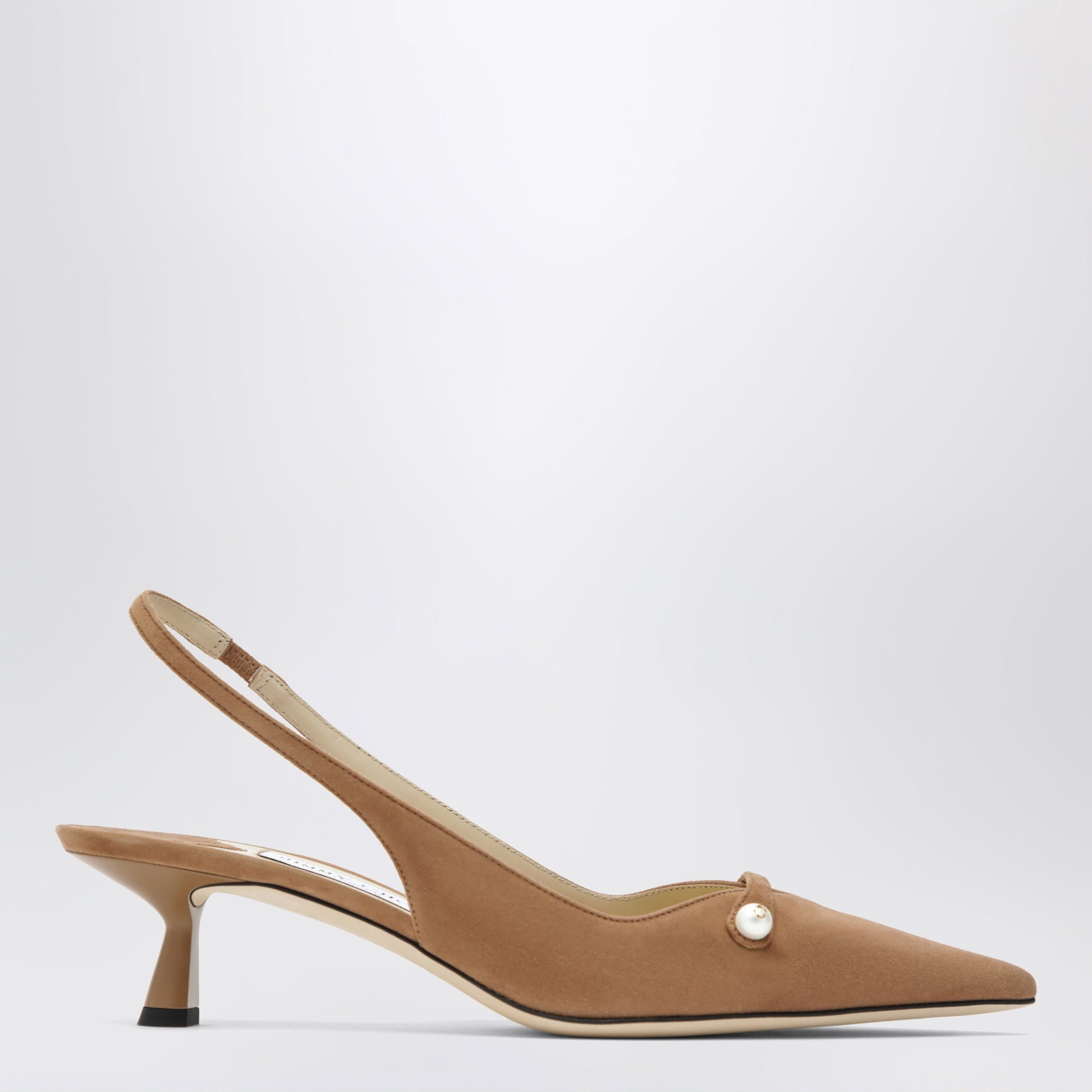 Jimmy Choo Amita 45 Slingbacks In Toffee Suede Women JIMMY CHOO