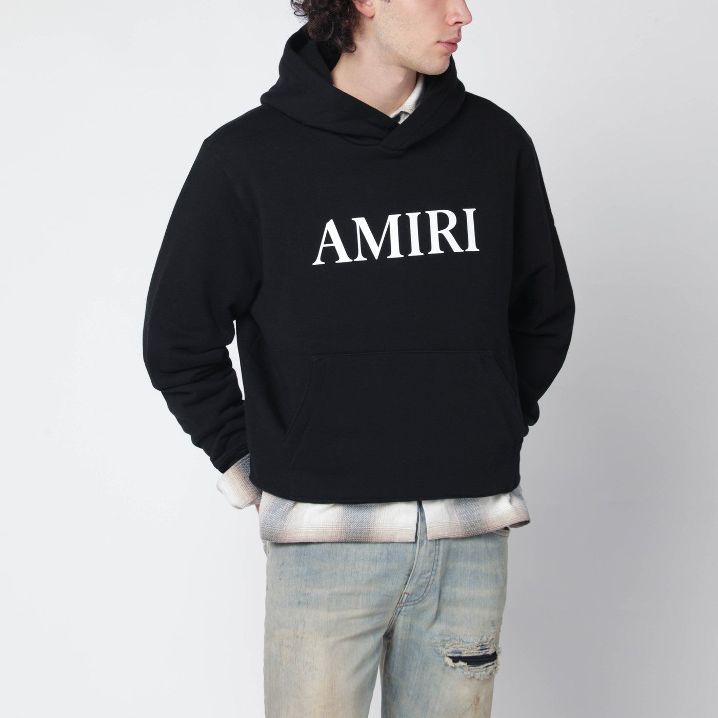 Amiri Black Hoodie With Logo Men AMIRI