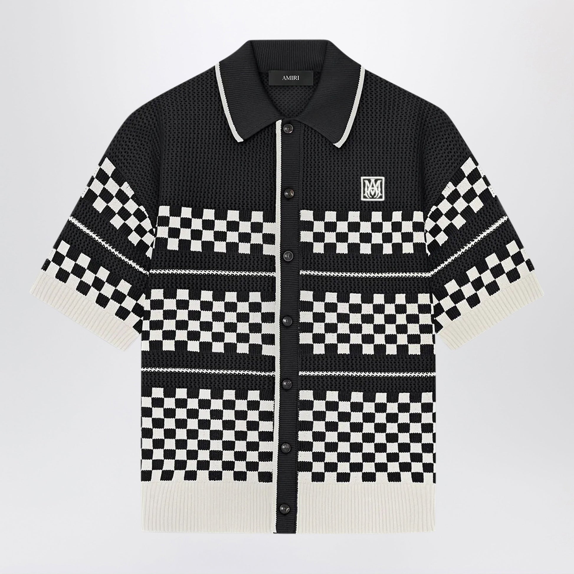 Amiri Checkered Mesh Sweater With Logo Embroidery Men AMIRI