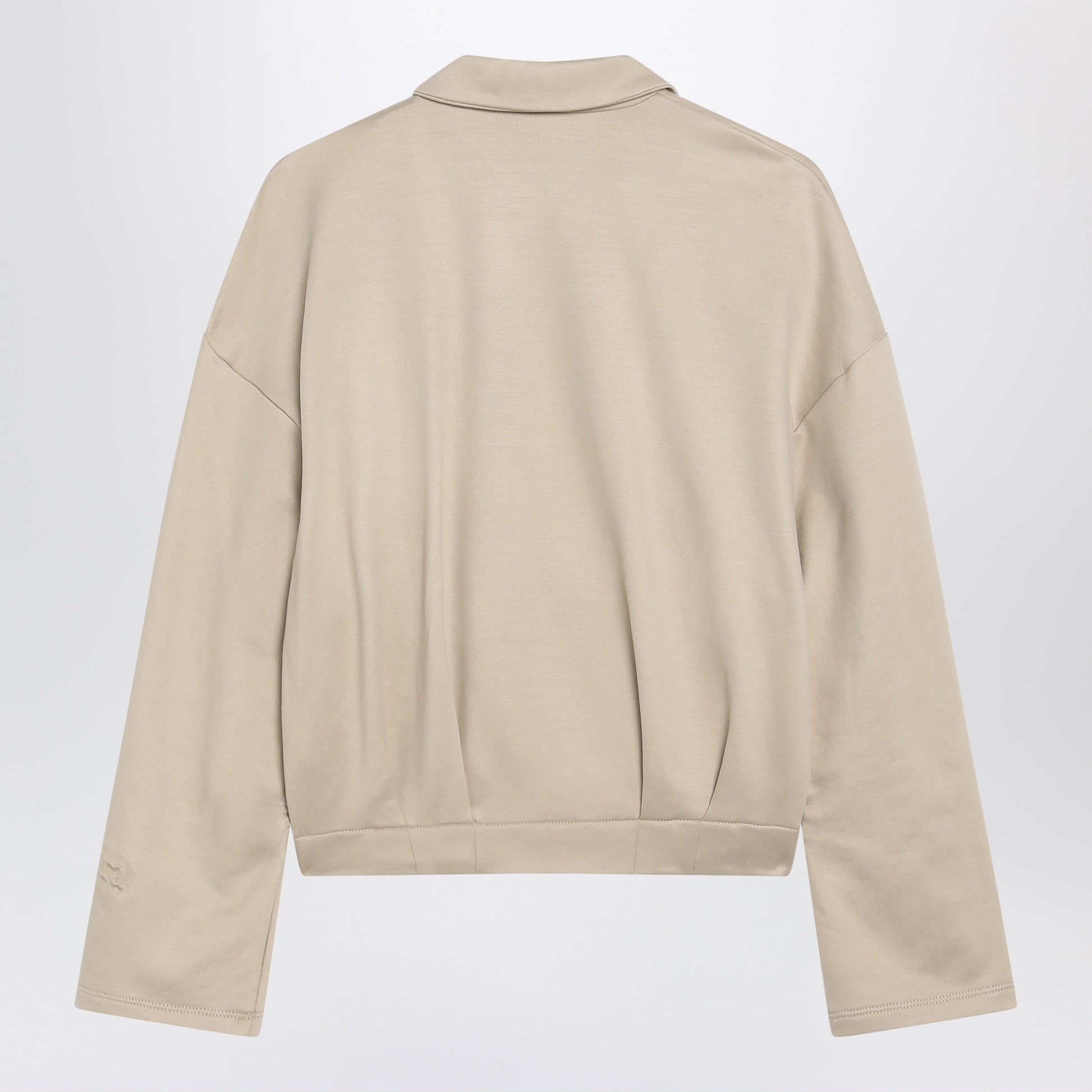 Max Mara Beige Cropped Sweatshirt In Silk Blend Women MAX MARA