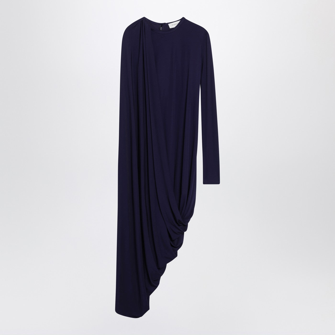 Sportmax Dark Purple Draped Asymmetric Dress Women SPORTMAX