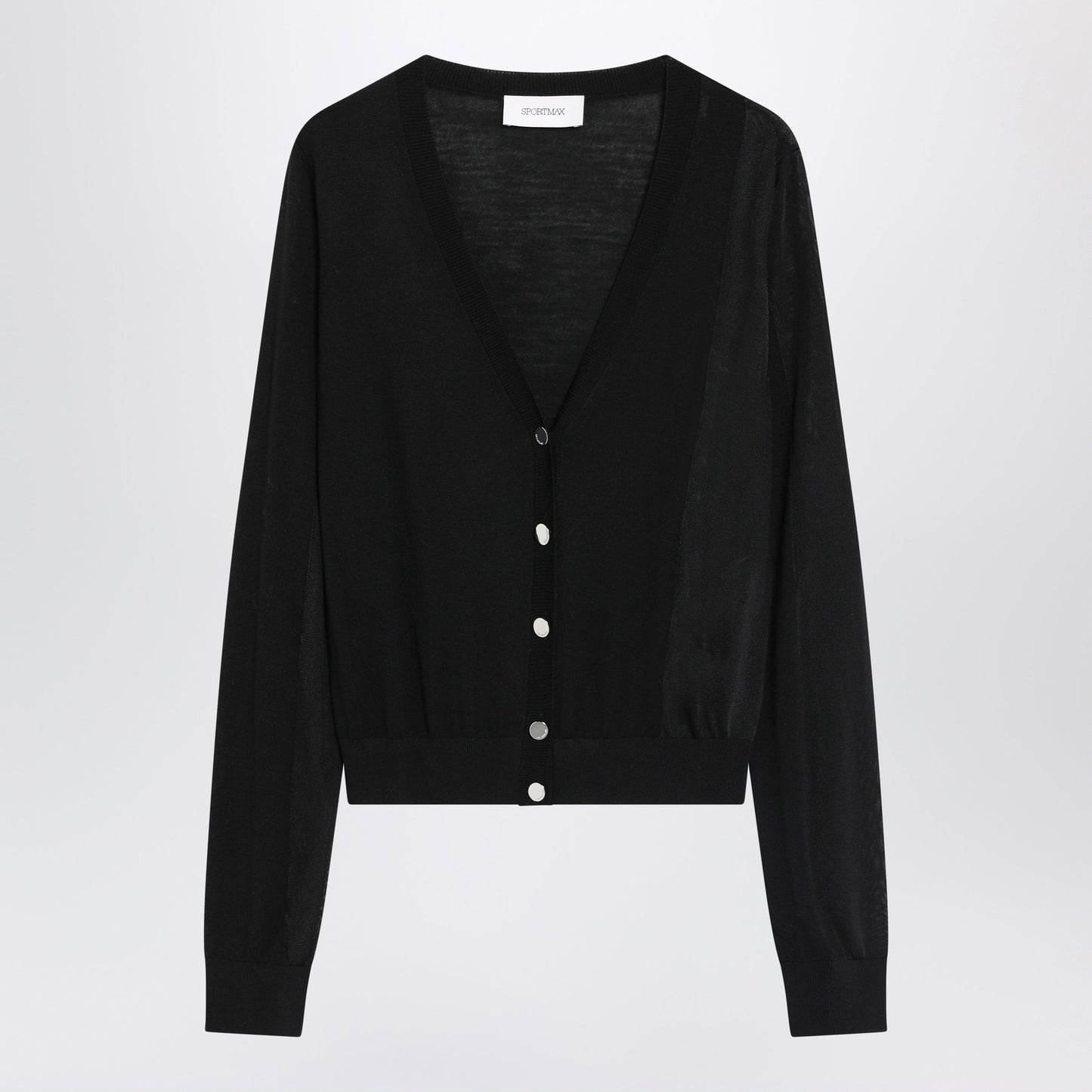 Sportmax Black Wool Cardigan Women SPORTMAX