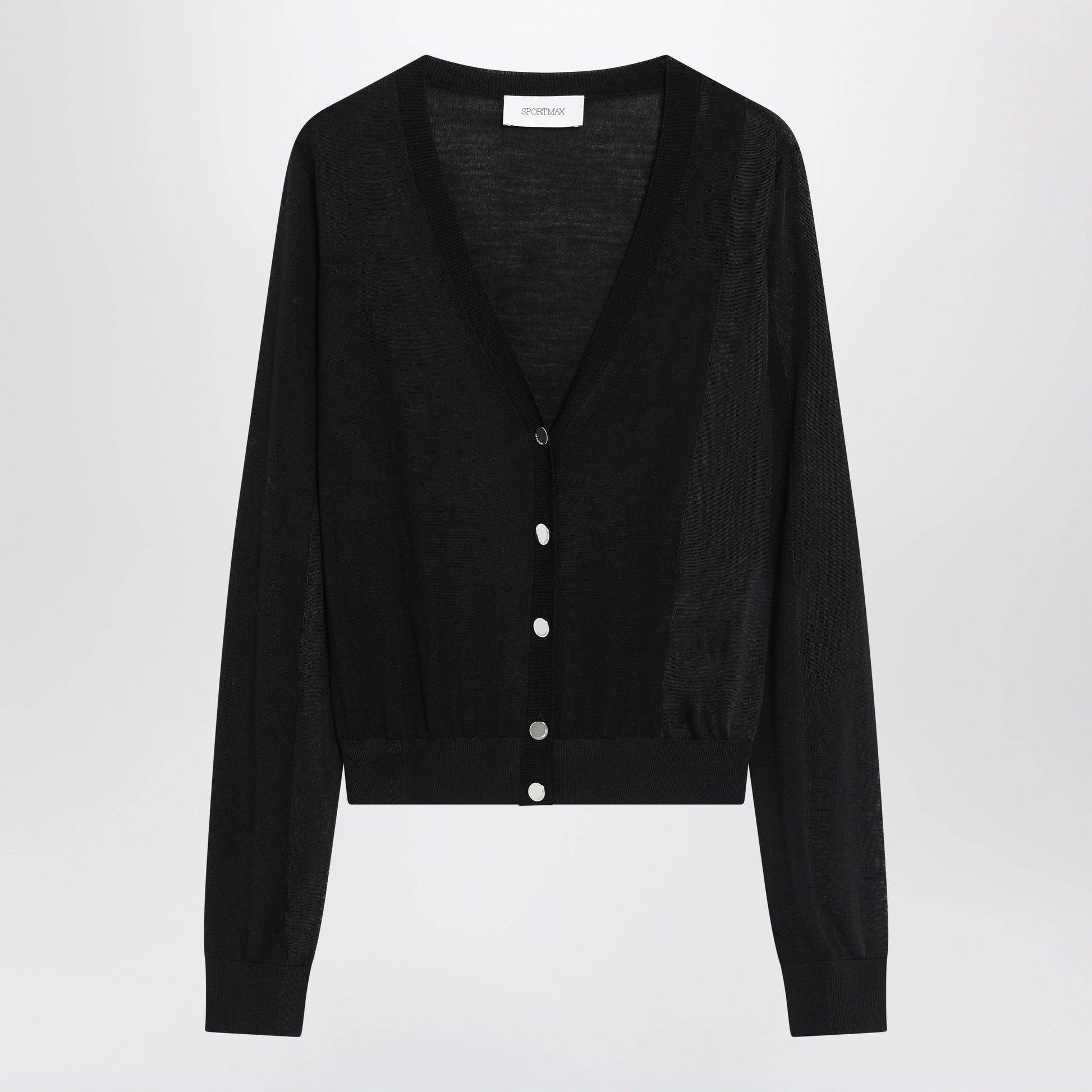 Sportmax Black Wool Cardigan Women SPORTMAX