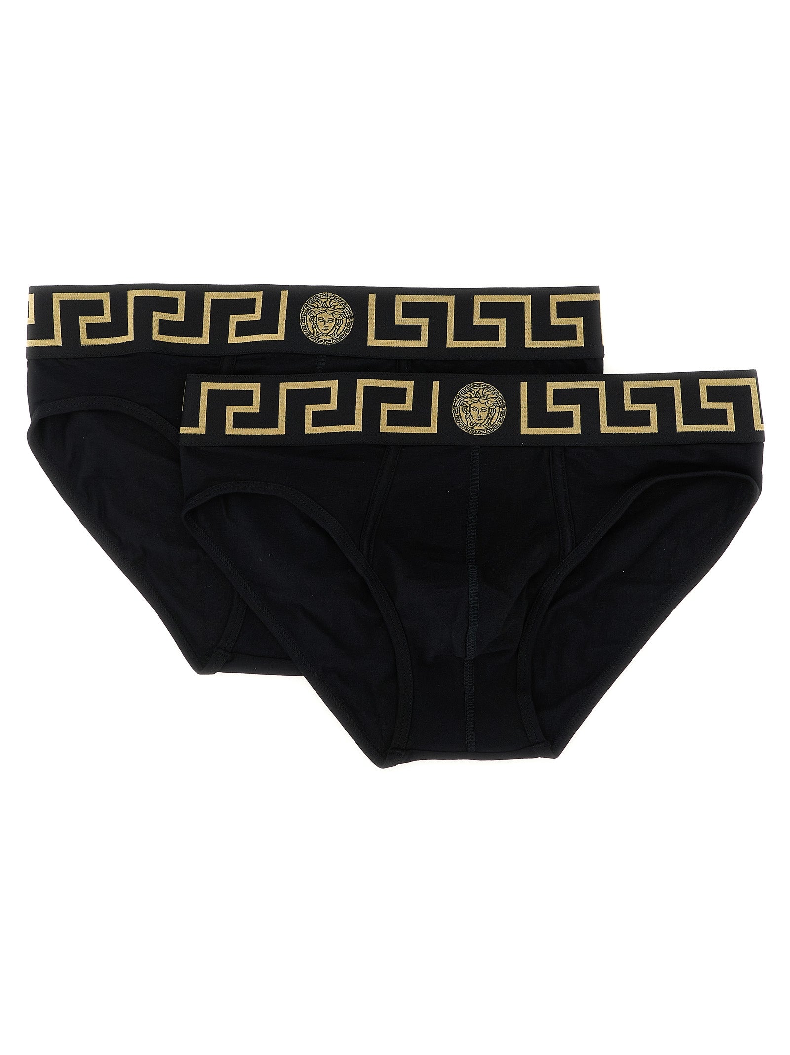 Versace Men 2-Pack Briefs With 'Greca' Pattern VERSACE