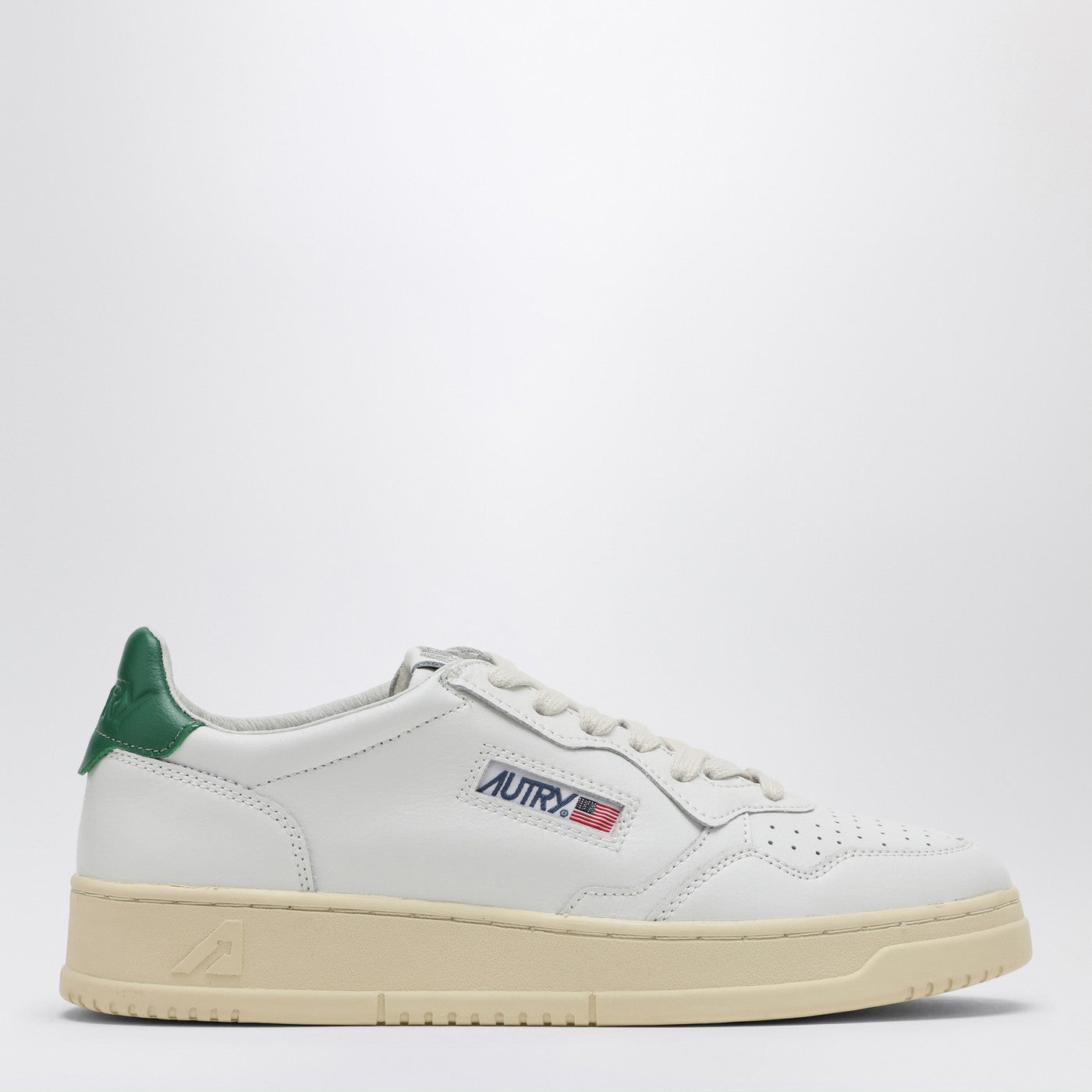 Autry White/Green Medalist Sneakers Men AUTRY