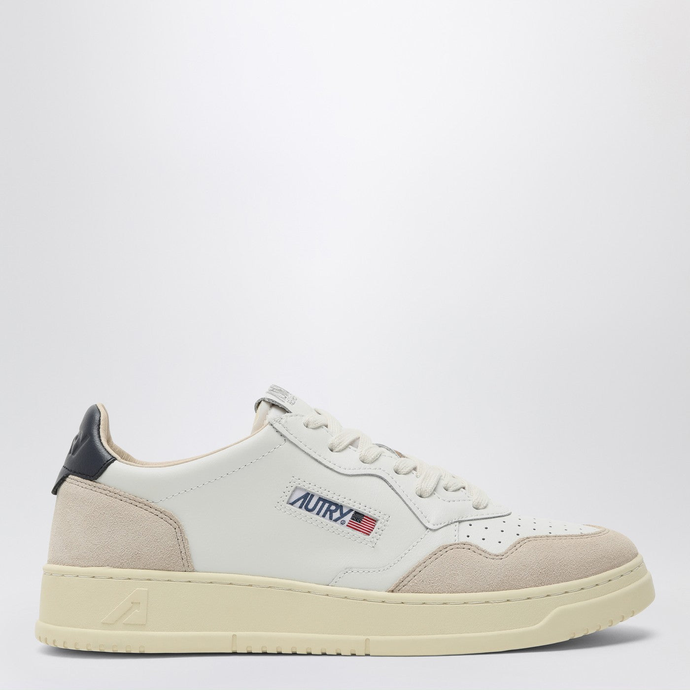 Autry Medalist White/Blue Leather Trainer Men AUTRY