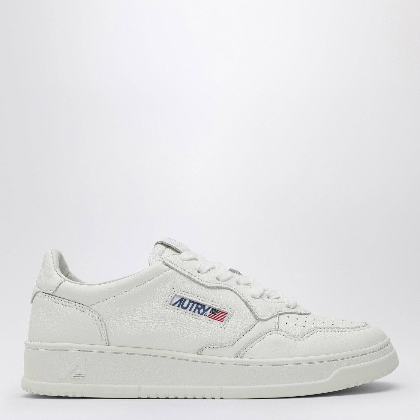 Autry Medalist Low White Goatskin Leather Sneakers Women AUTRY