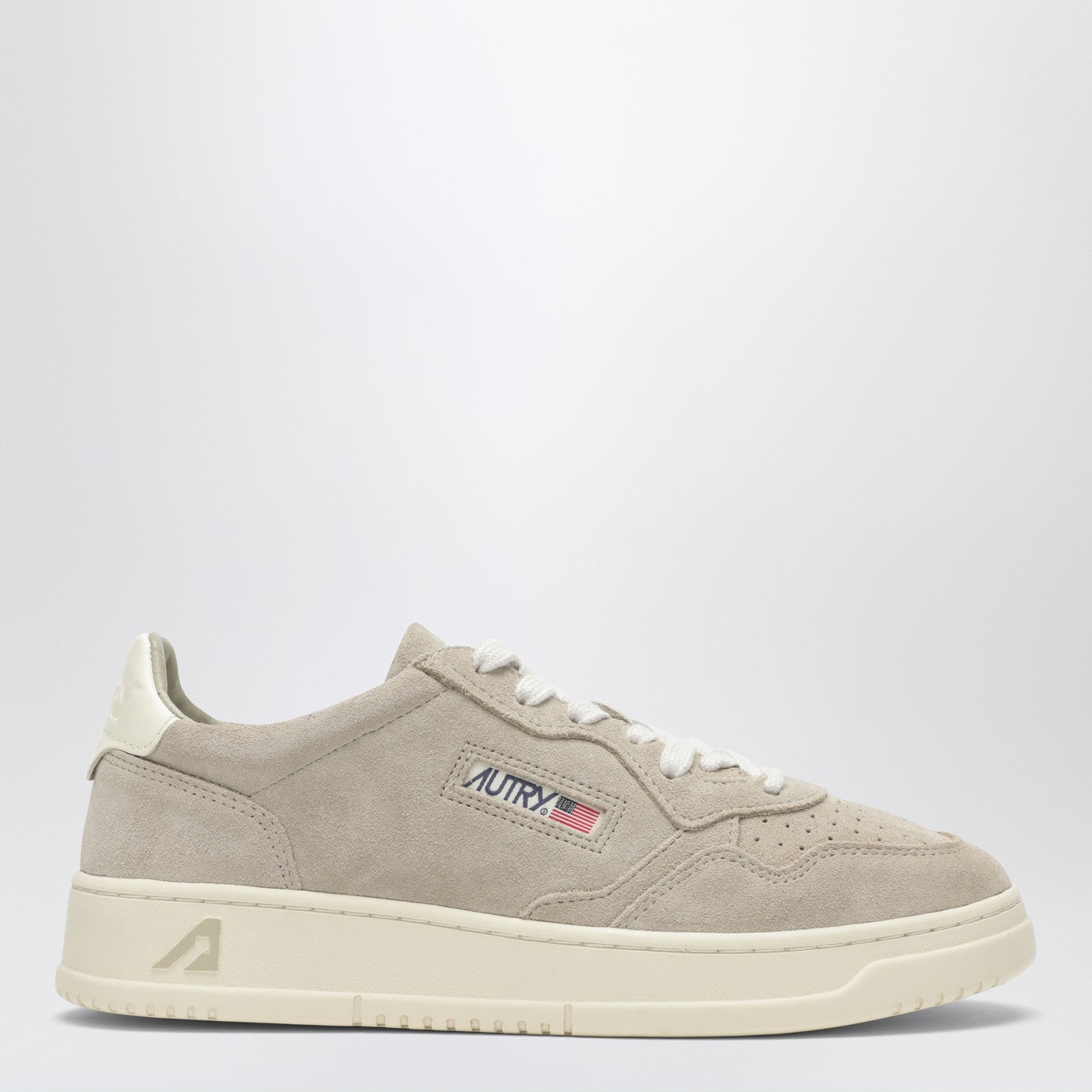 Autry Medalist Low Sneakers In Taupe Suede Women AUTRY