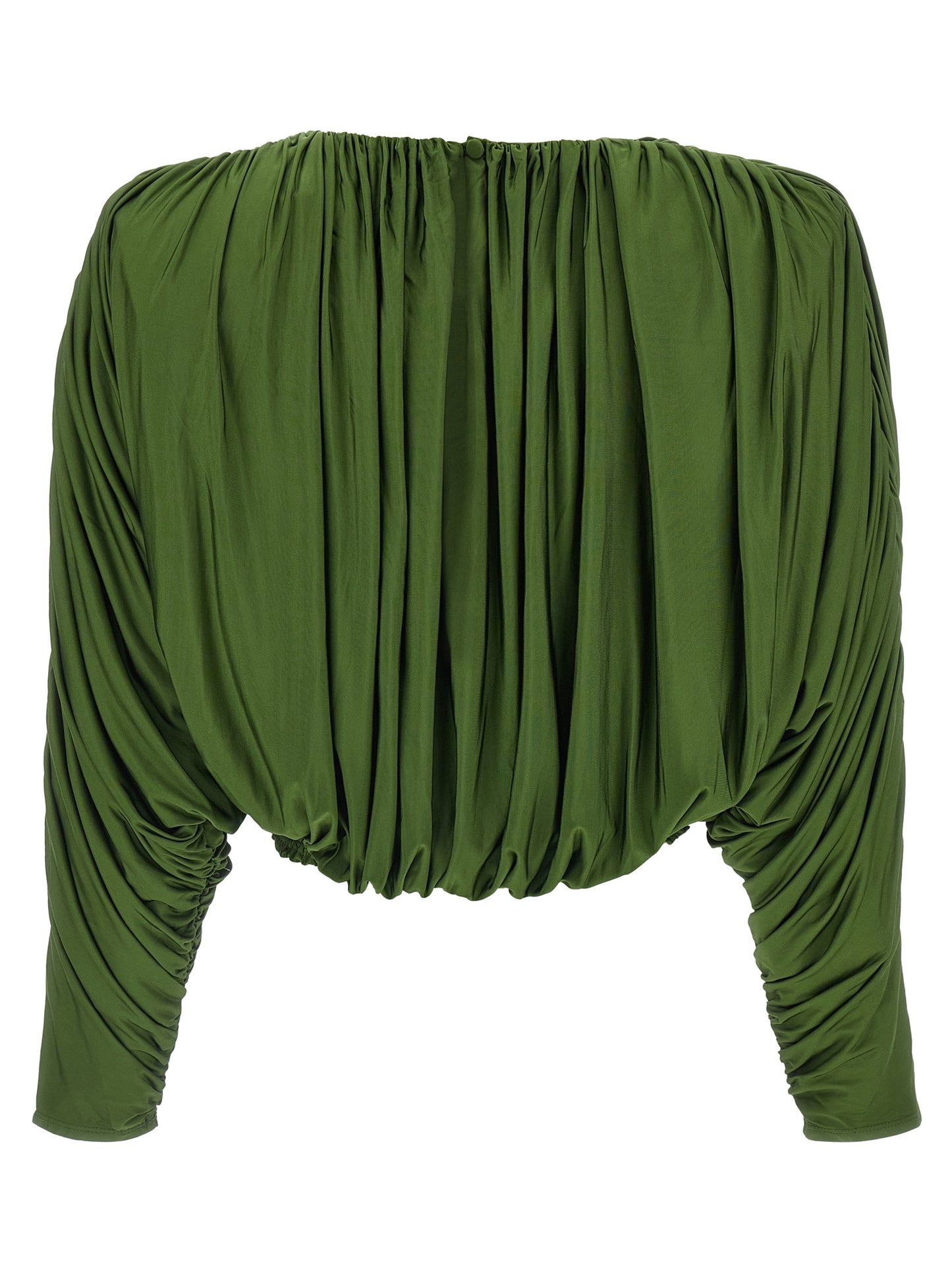 Self Portrait Women Short Top With Ripples SELF-PORTRAIT