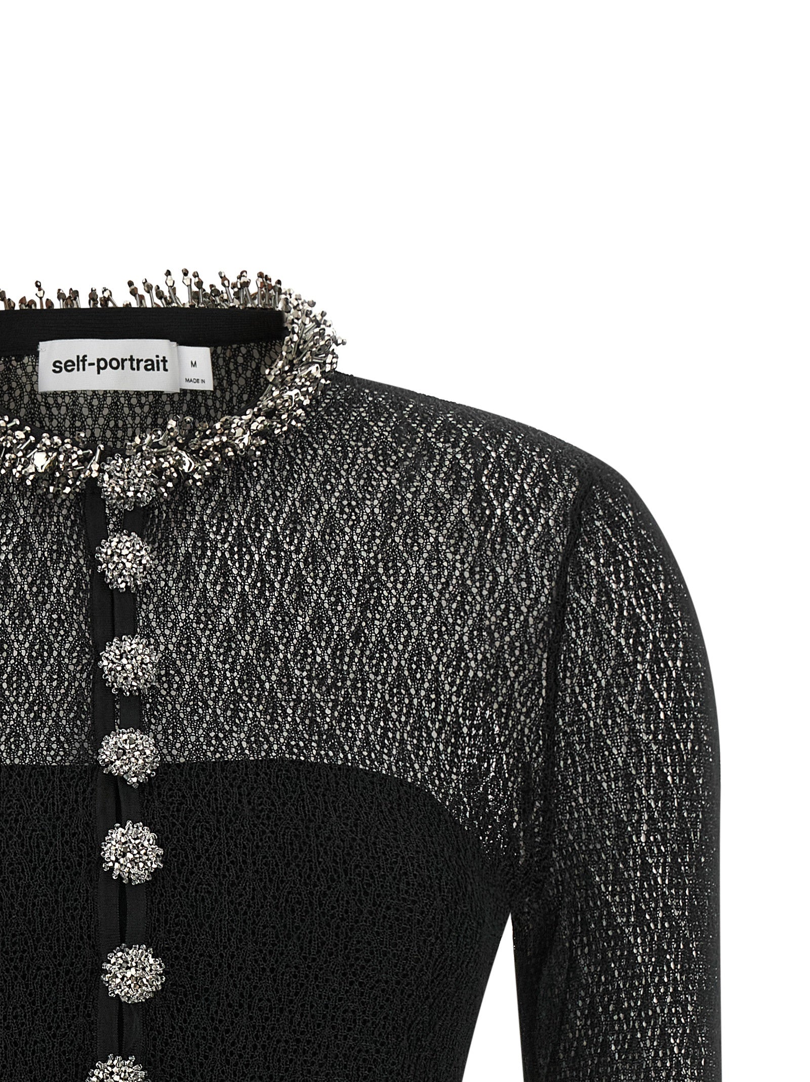 Self Portrait Women Openwork Knitted Bodysuit SELF-PORTRAIT