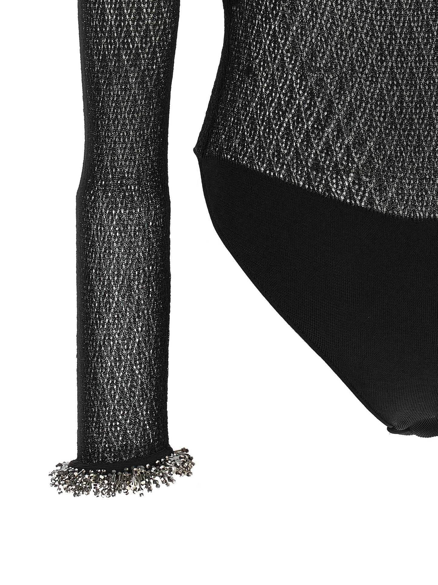 Self Portrait Women Openwork Knitted Bodysuit SELF-PORTRAIT