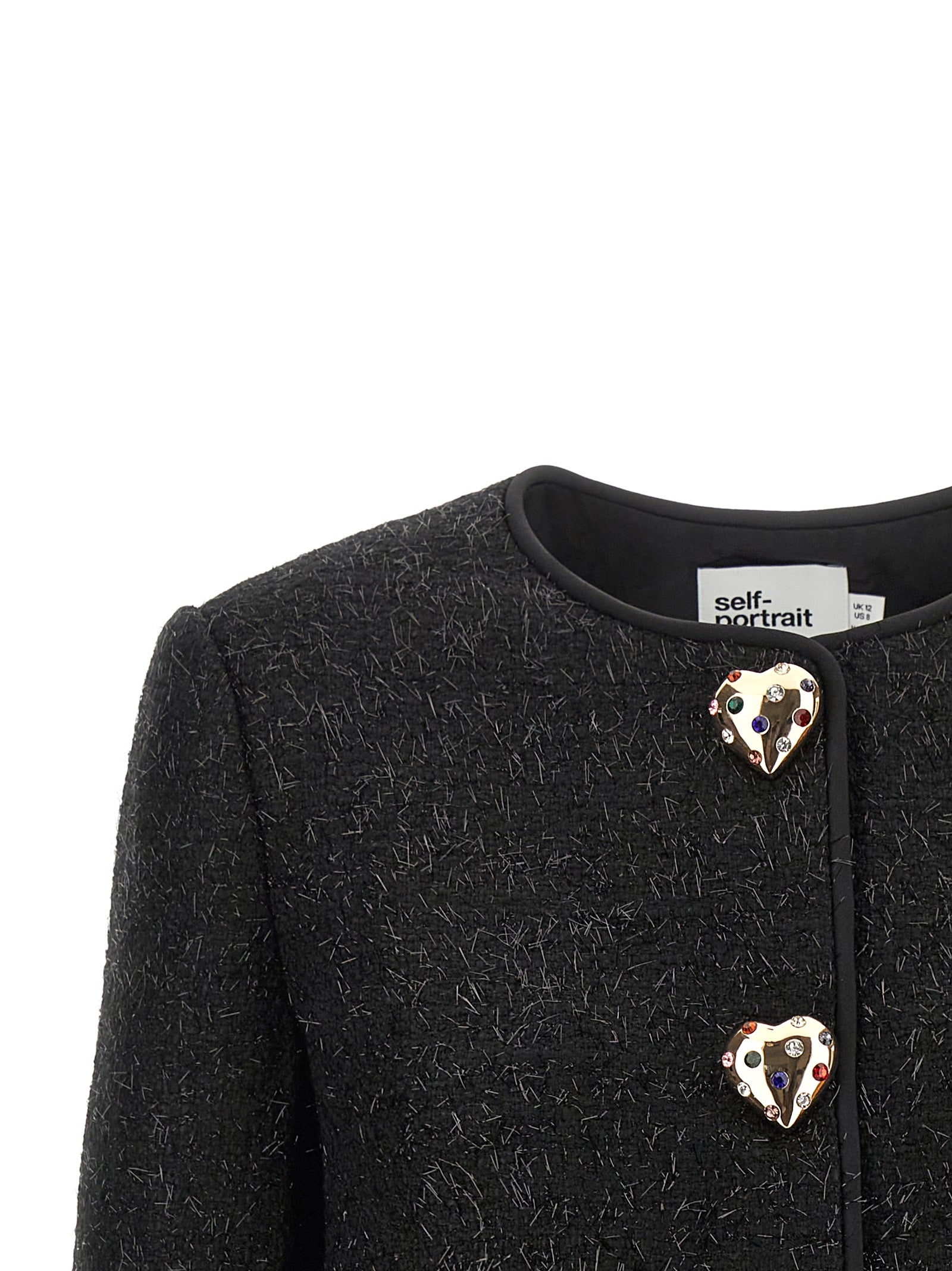 Self Portrait Women Bouclé Fur Jacket SELF-PORTRAIT