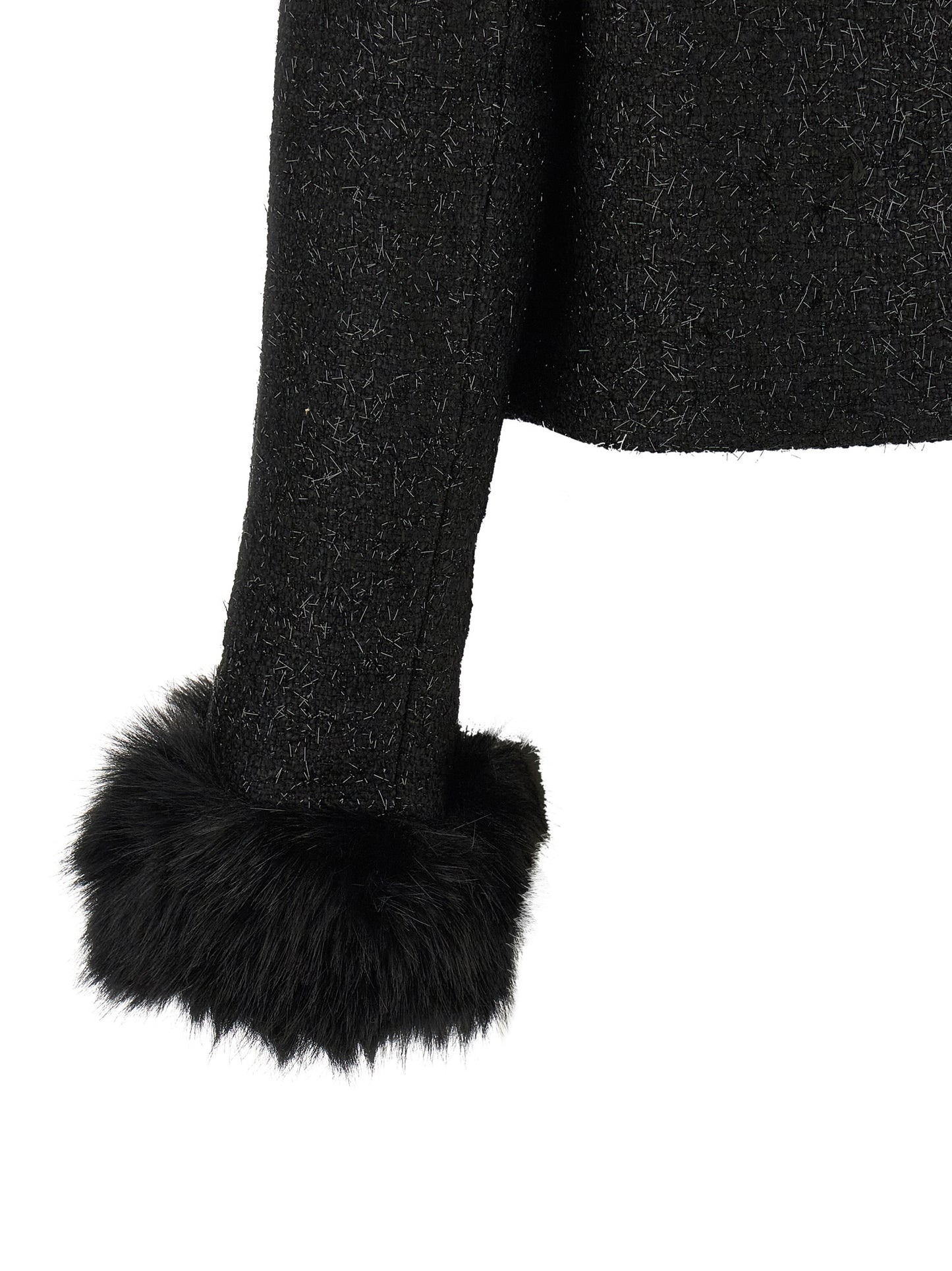 Self Portrait Women Bouclé Fur Jacket SELF-PORTRAIT