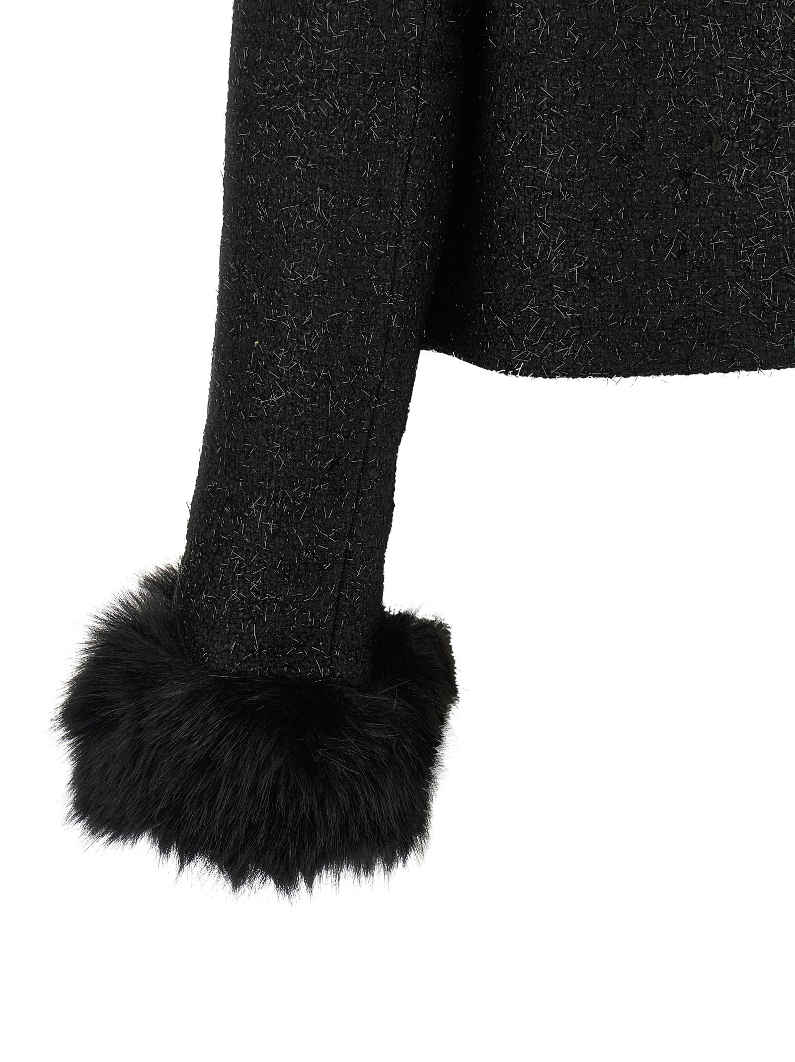 Self Portrait Women Bouclé Fur Jacket SELF-PORTRAIT