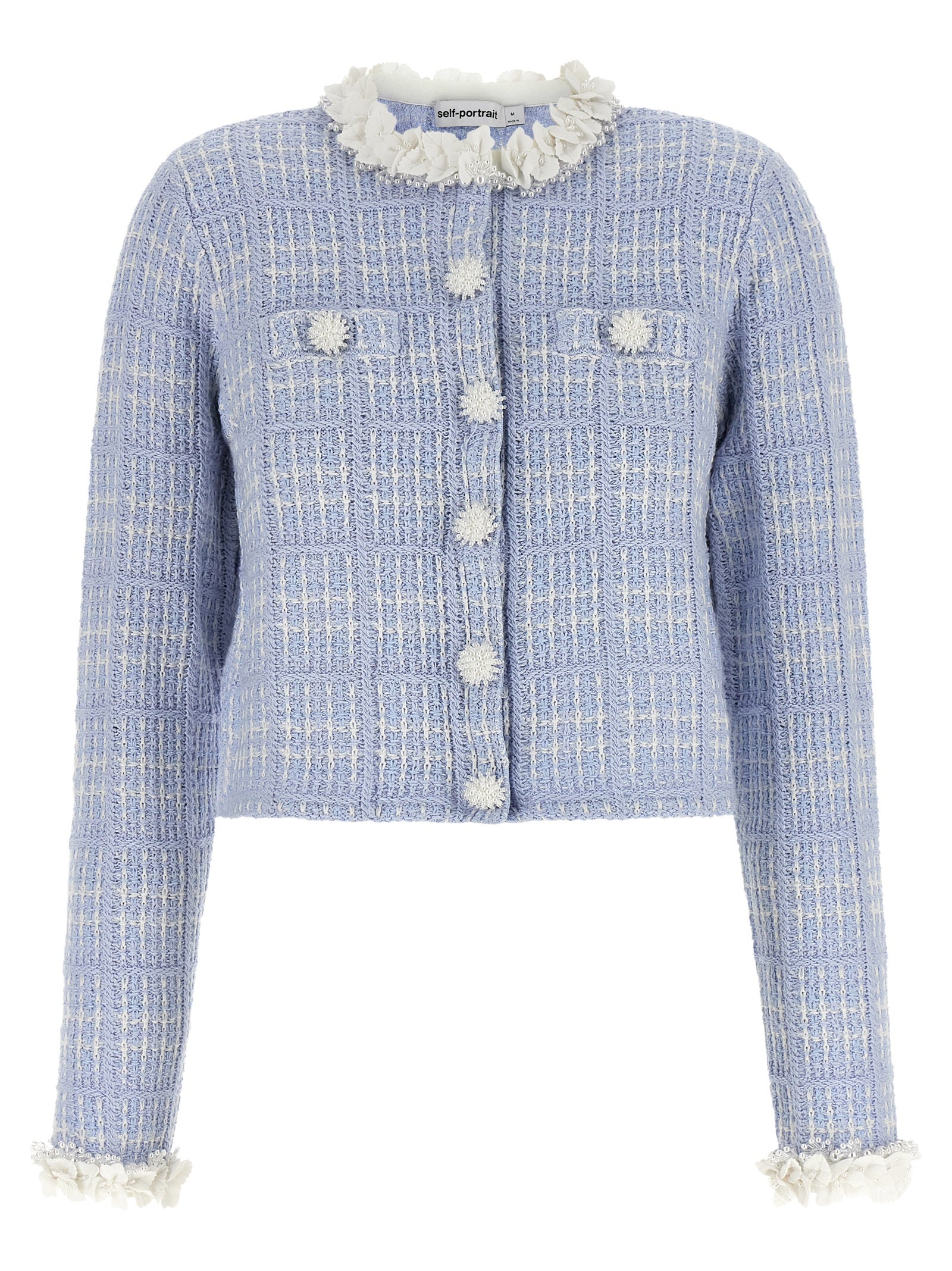Self Portrait Women Check Knit Jacket SELF-PORTRAIT