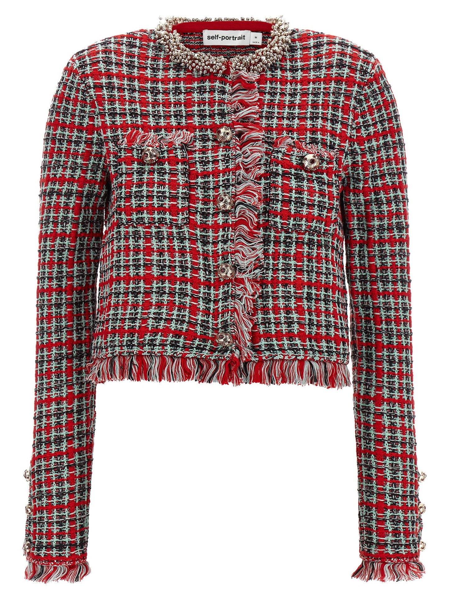 Self Portrait Women Fringed Knit Jacket SELF-PORTRAIT