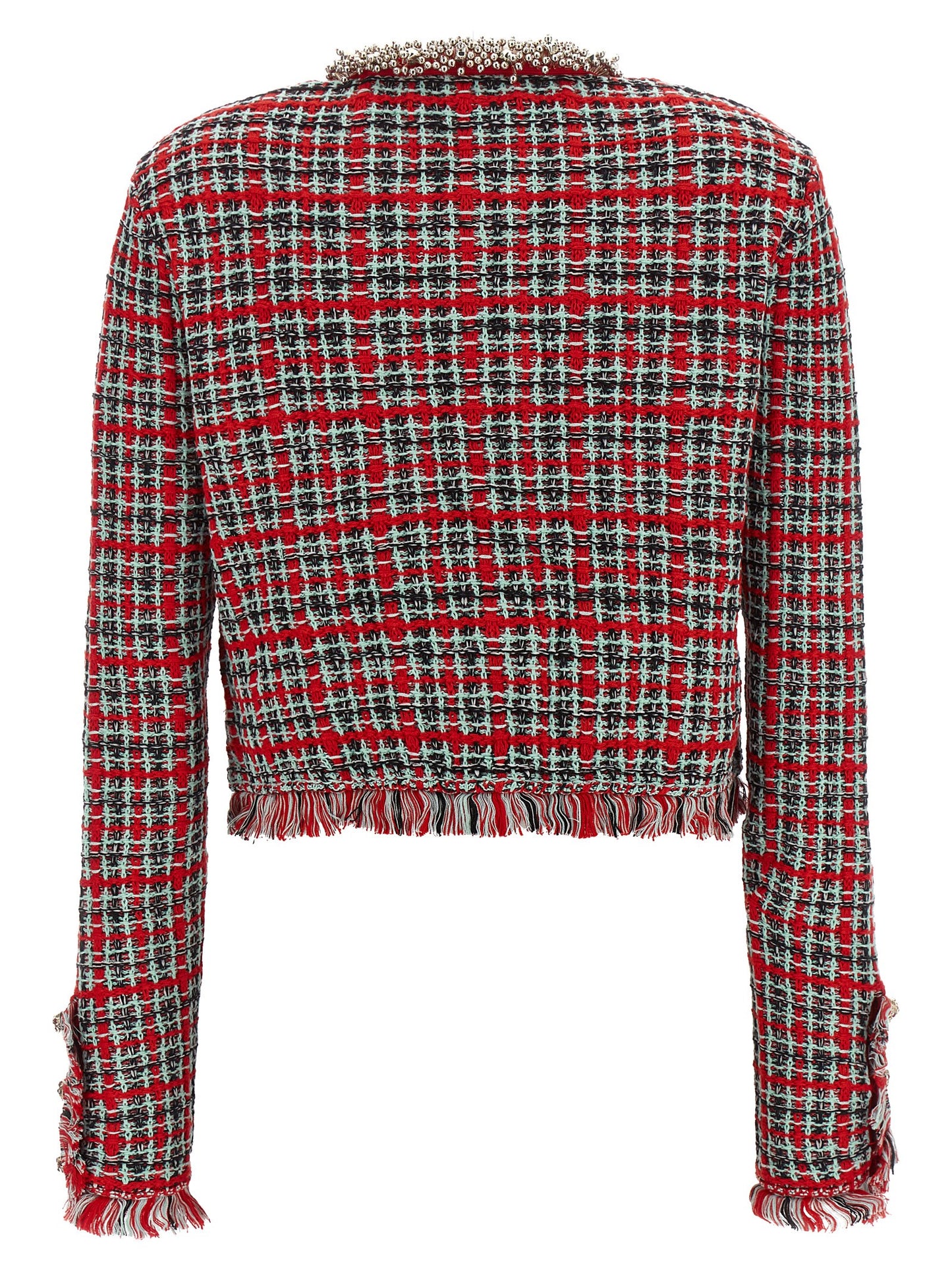 Self Portrait Women Fringed Knit Jacket SELF-PORTRAIT