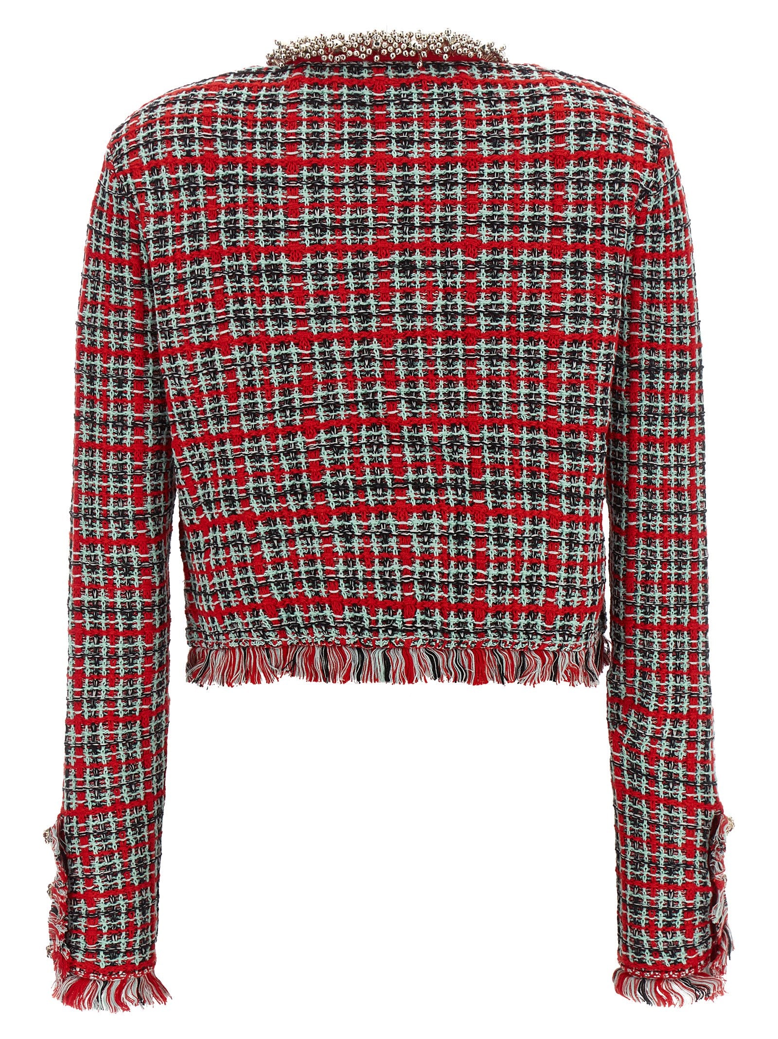 Self Portrait Women Fringed Knit Jacket SELF-PORTRAIT