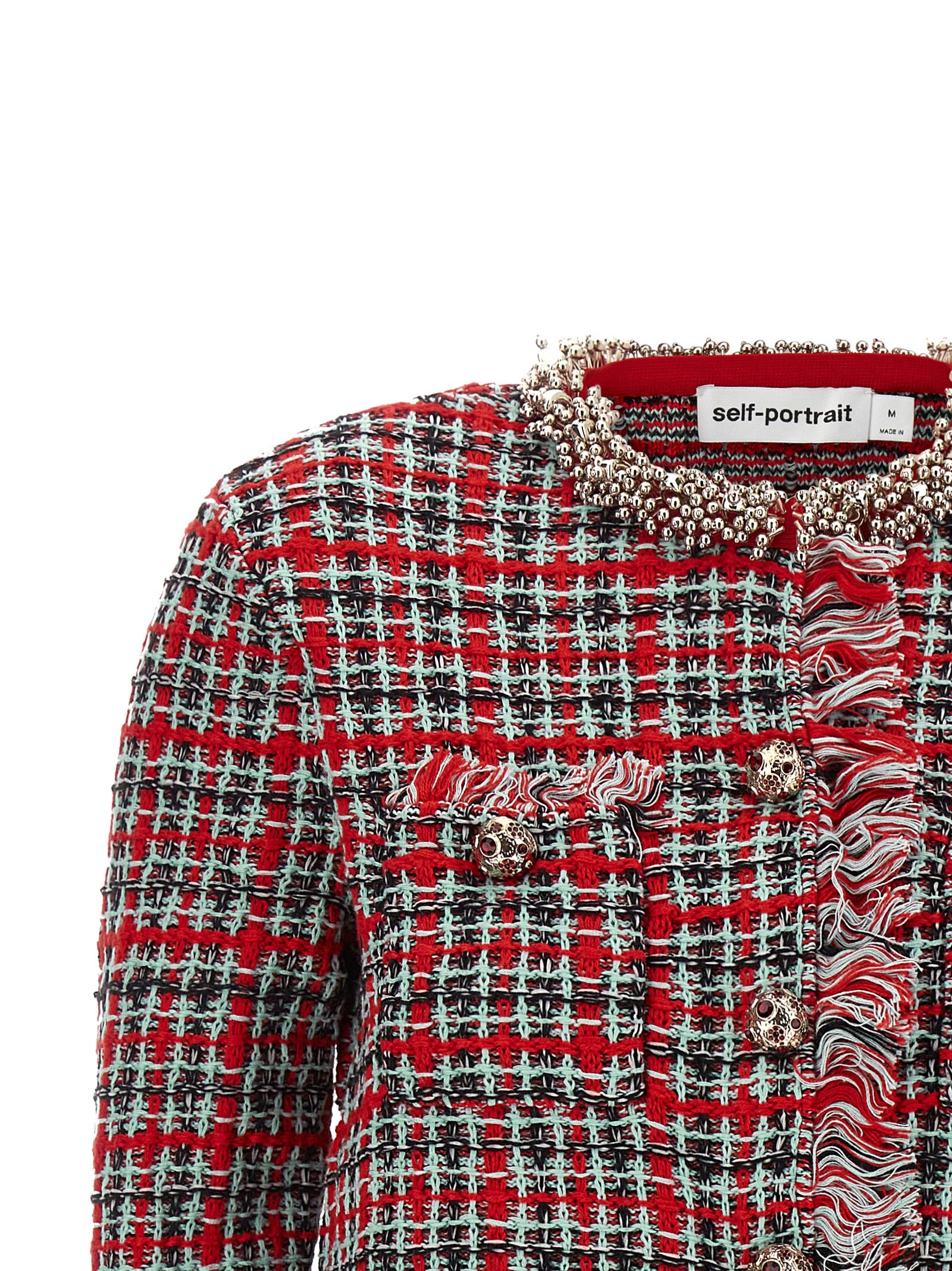 Self Portrait Women Fringed Knit Jacket SELF-PORTRAIT