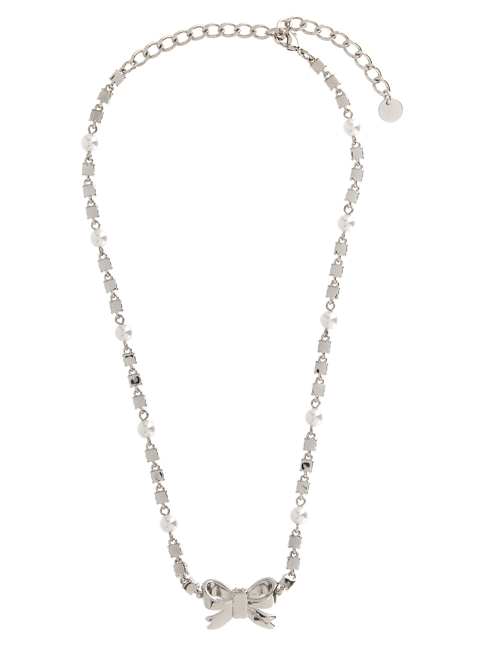 Self Portrait Women 'Crystal Pearl Bow' Necklace SELF-PORTRAIT