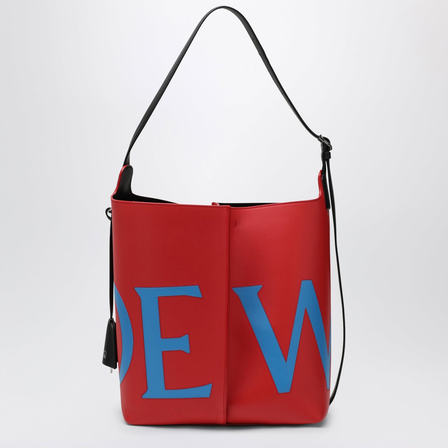 Loewe Large Bilbao Bucket Bag In Red/Blue Leather Women LOEWE
