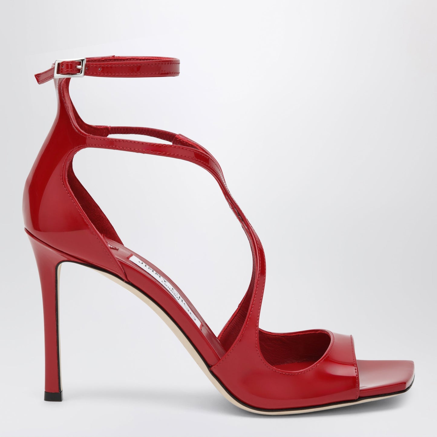 Jimmy Choo Azia Sandals In Red Patent Leather Women JIMMY CHOO