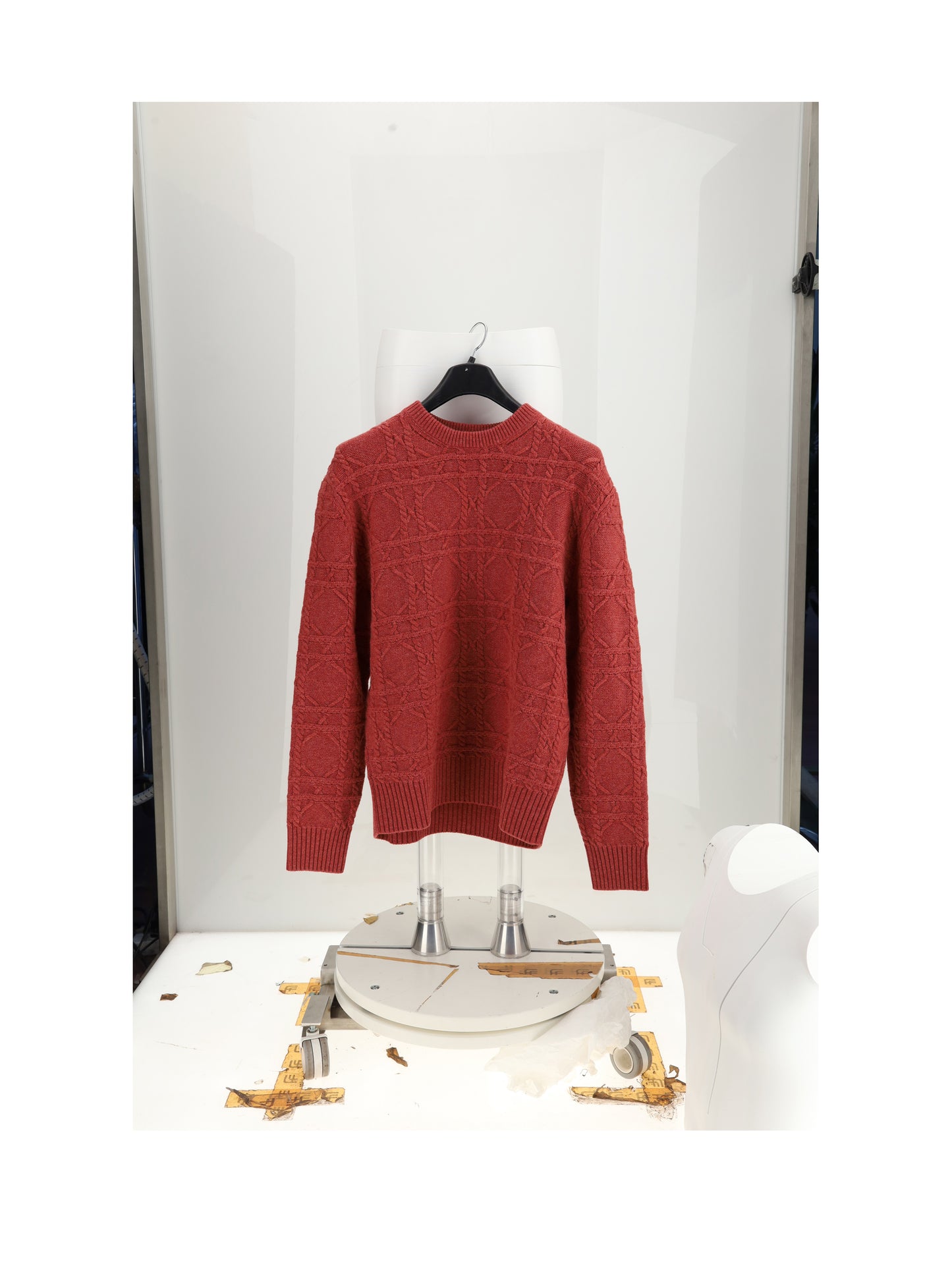 Dior Homme Men Maglione Cannage Mattone DIOR