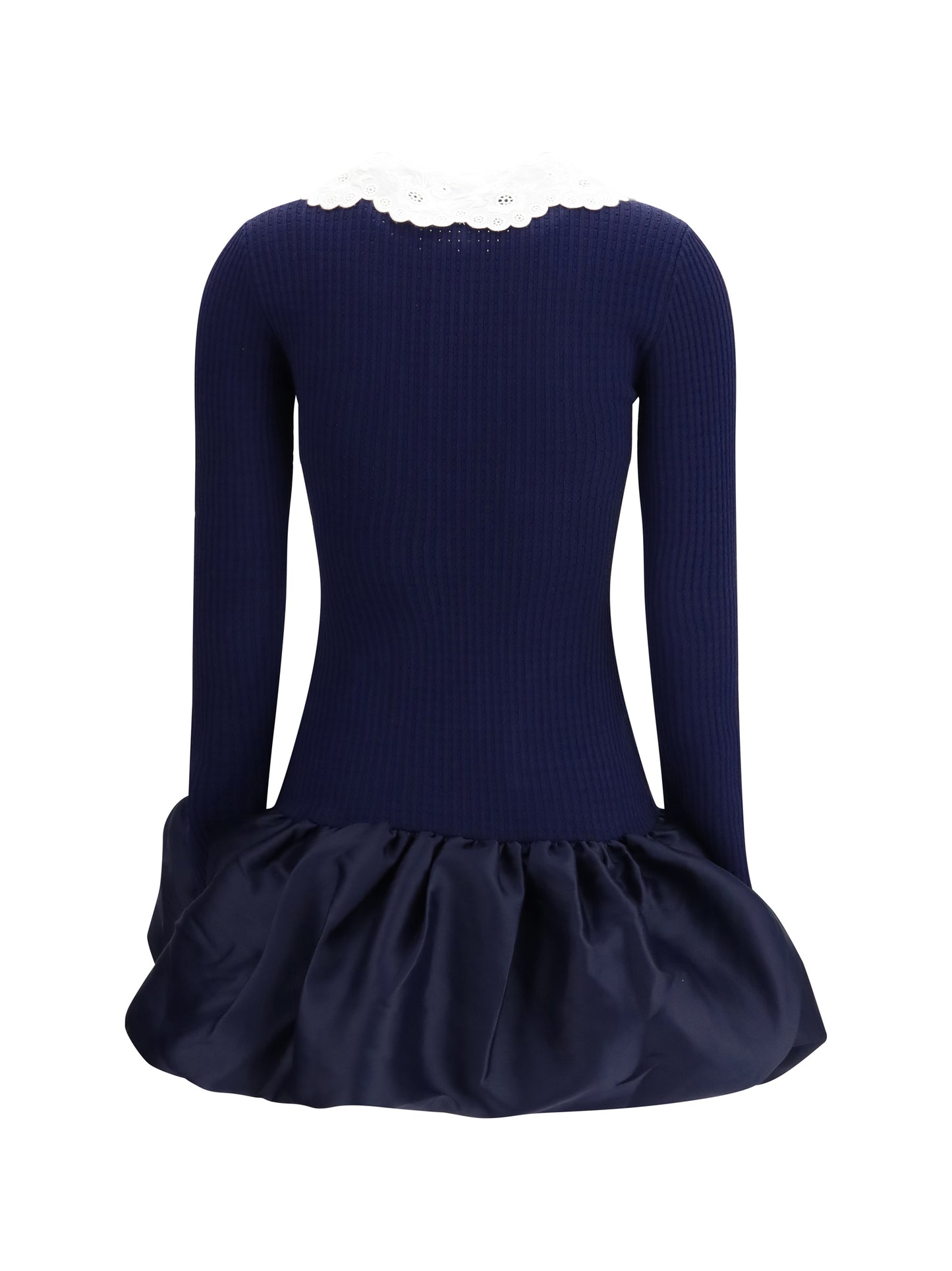 Self-Portrait Women Knit Taffeta Mini Dress