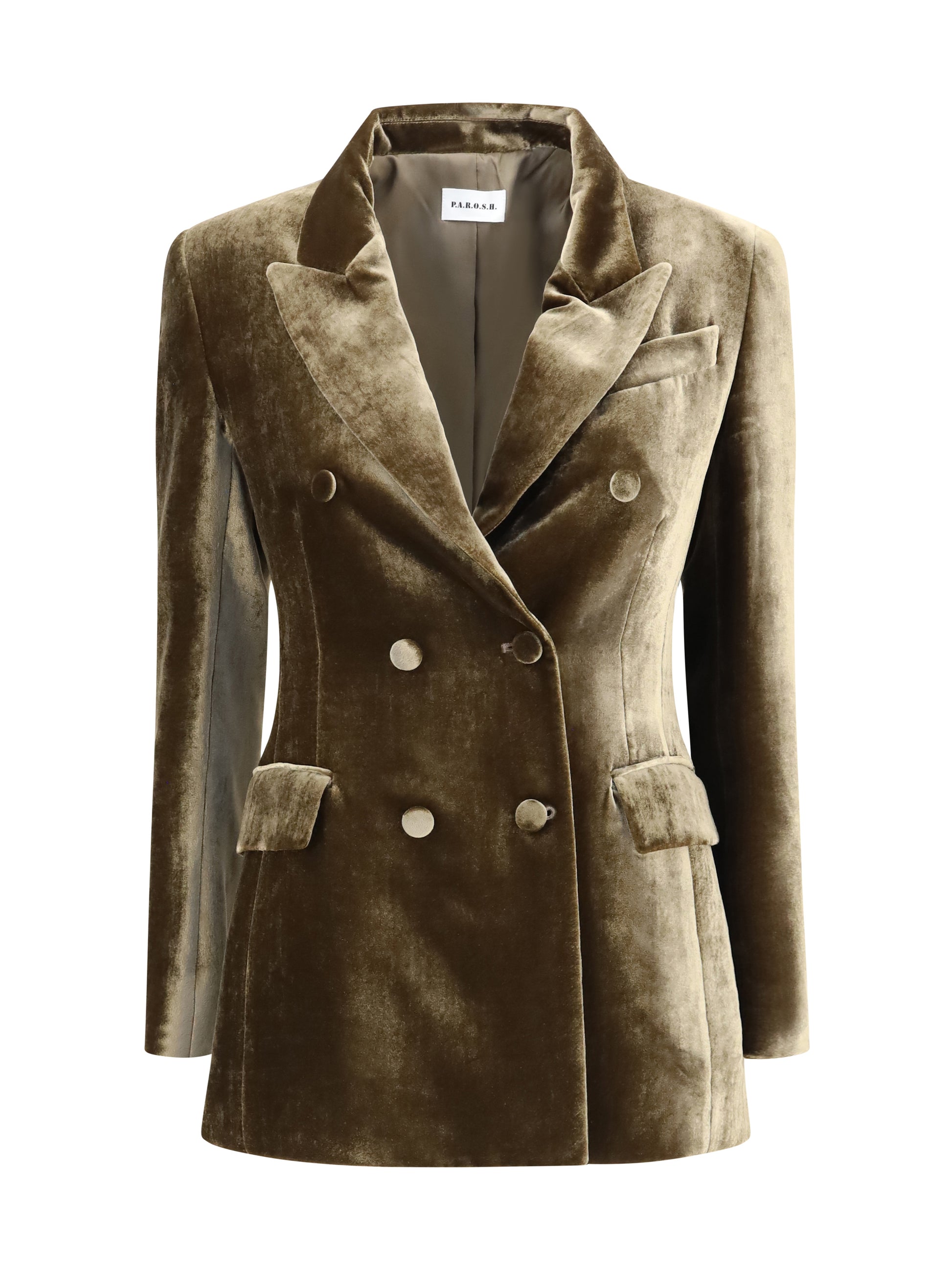 P.A.R.O.S.H. Women Velvet Double Breasted Blazer P.A.R.O.S.H.