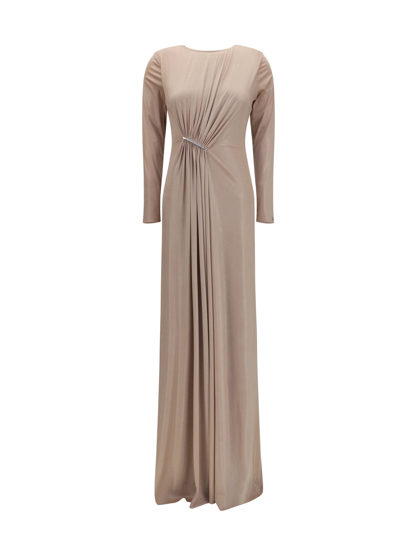 Nissa Women Long Chiffon Dress With Crystal Detail NISSA