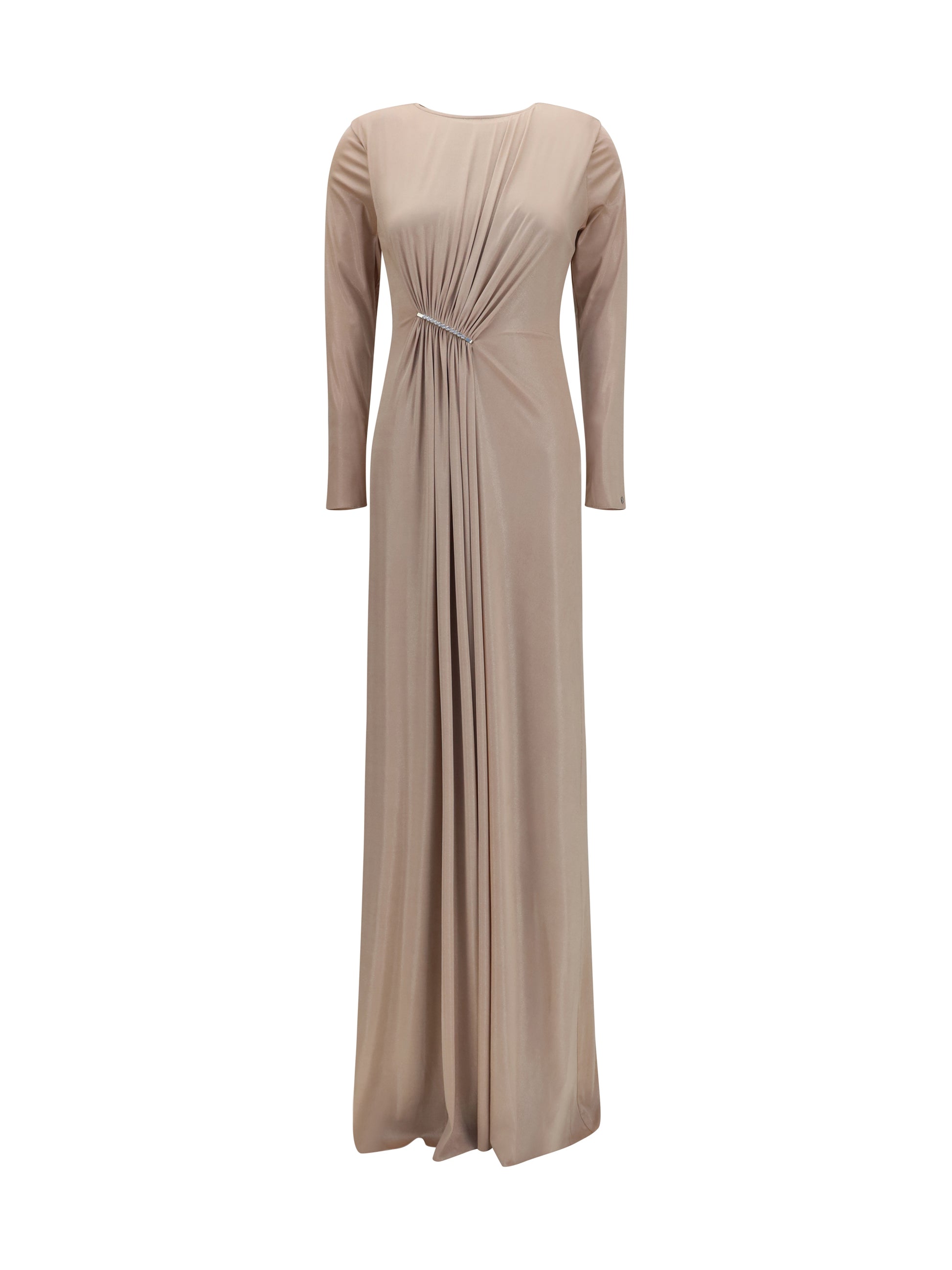 Nissa Women Long Chiffon Dress With Crystal Detail NISSA
