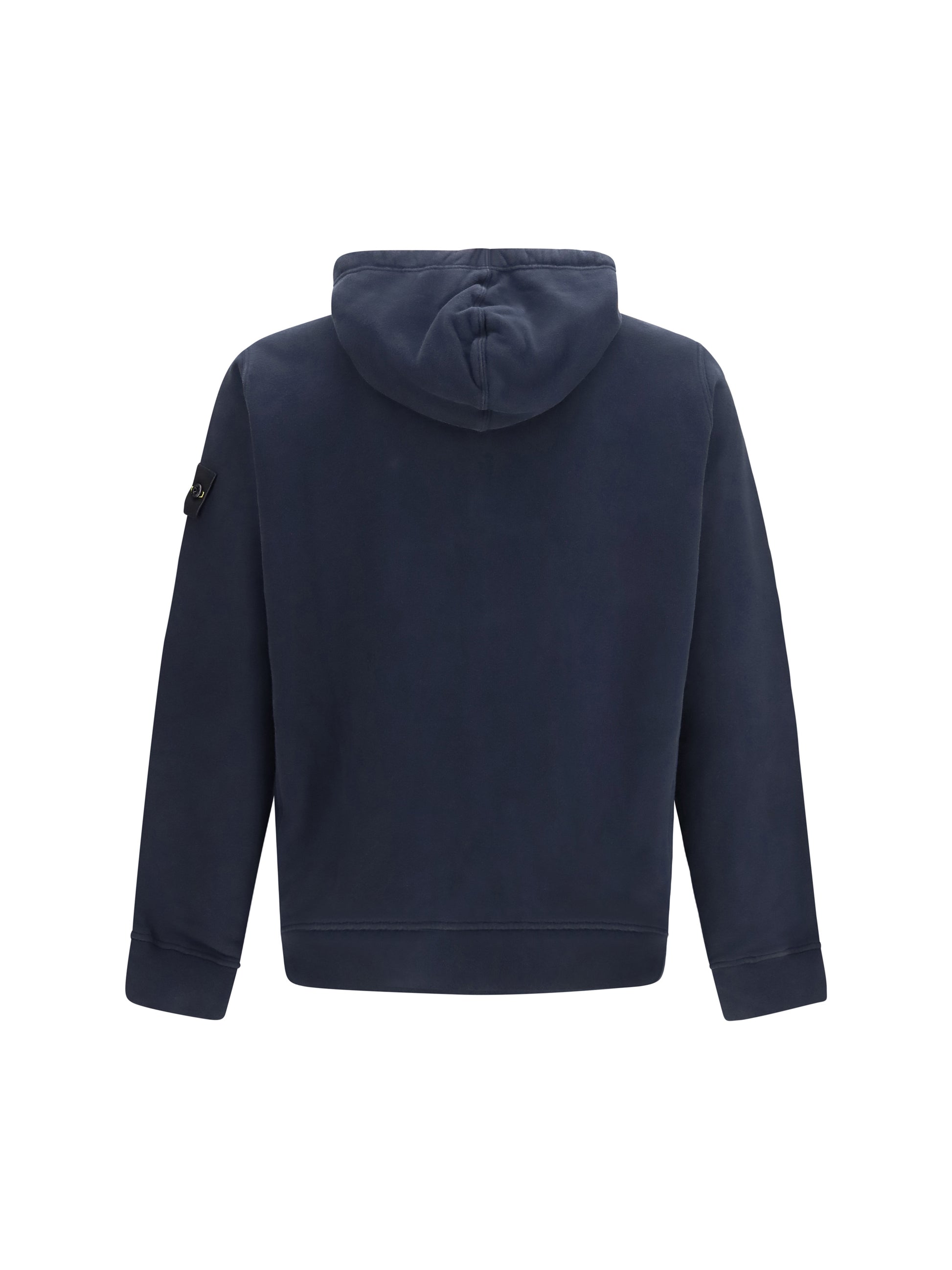 Stone Island Men Cotton Hoodie With Zip And Compass Logo STONE ISLAND