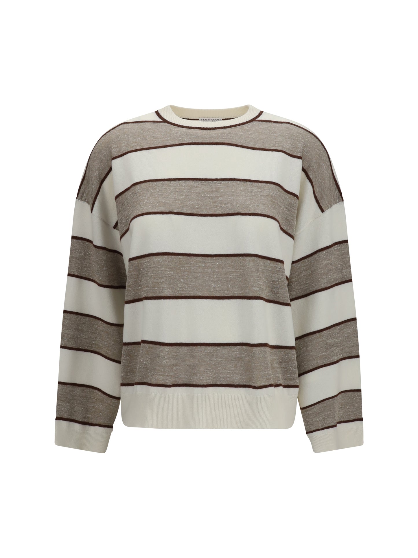 Brunello Cucinelli Women Striped Long-Sleeve Sweater BRUNELLO CUCINELLI