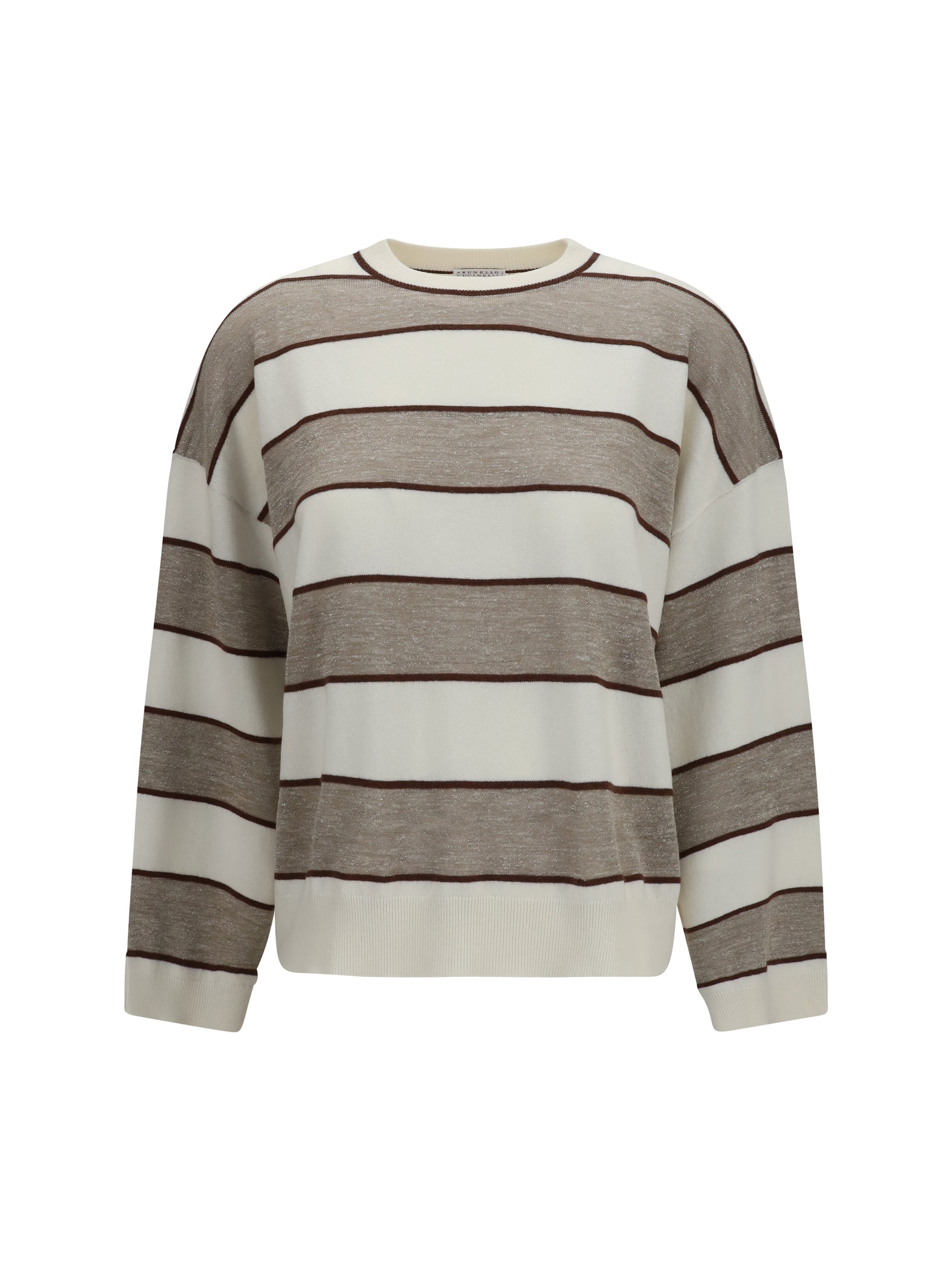 Brunello Cucinelli Women Striped Long-Sleeve Sweater BRUNELLO CUCINELLI