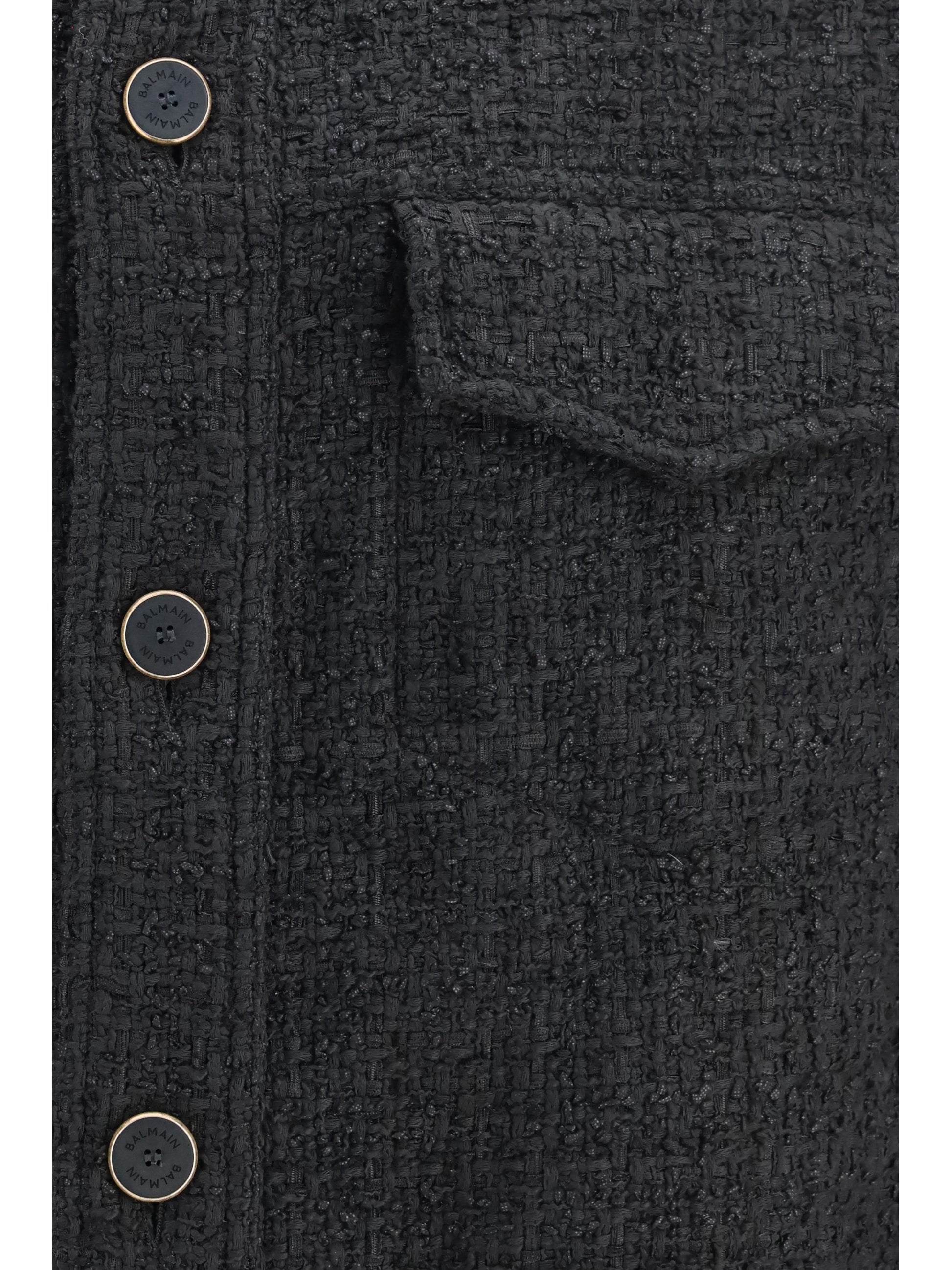 Balmain Men Tweed Buttoned Jacket BALMAIN