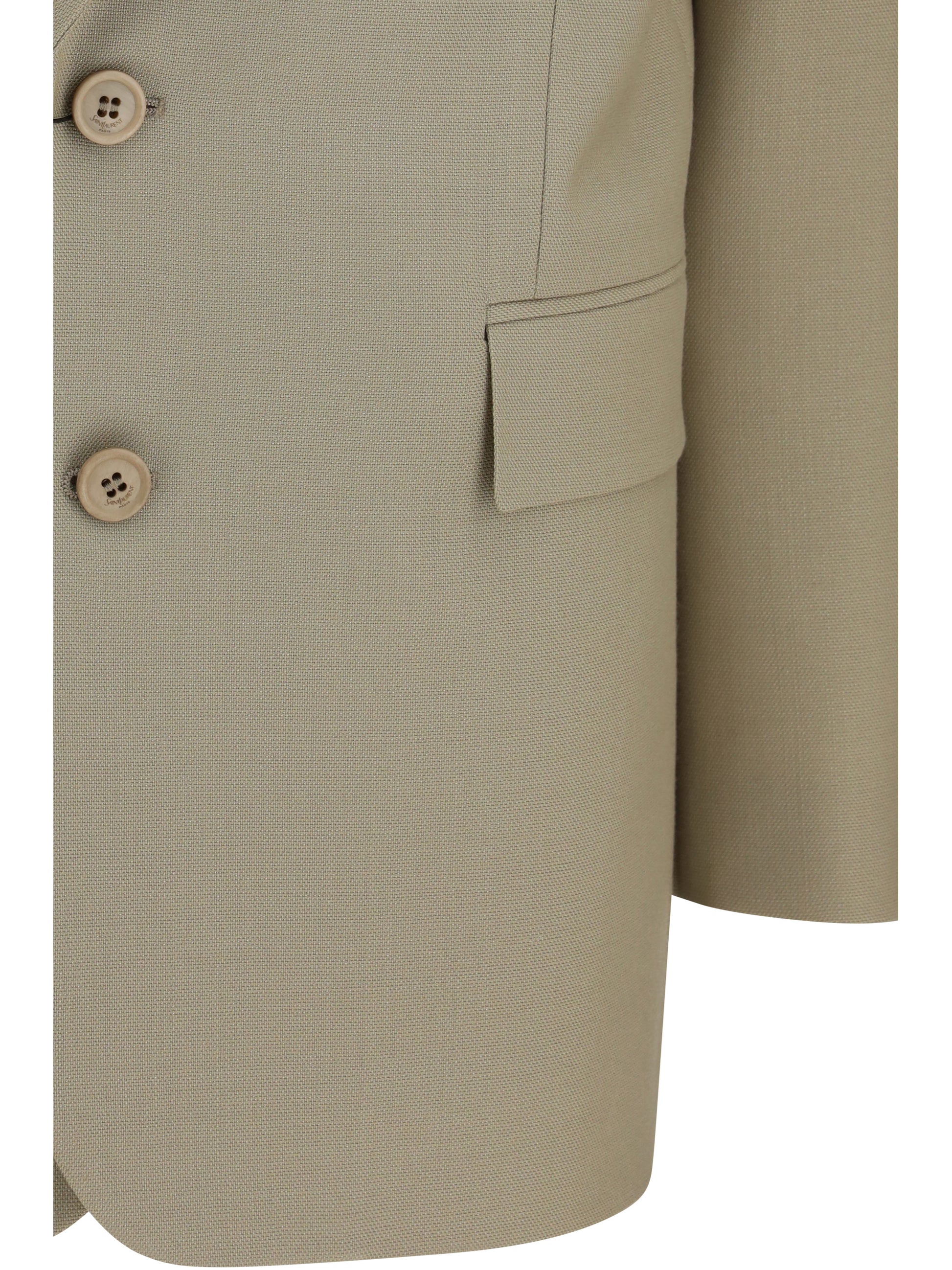 Saint Laurent Women Single-Breasted Jacket In Wool And Silk SAINT LAURENT