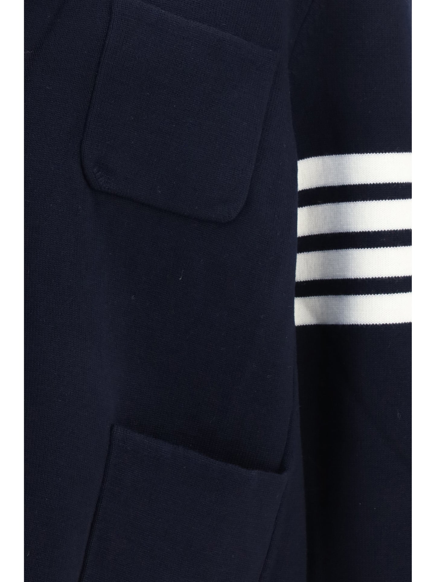 Thom Browne Men Single-Breasted Wool Jacket With Four-Bar Sleeve Detail THOM BROWNE