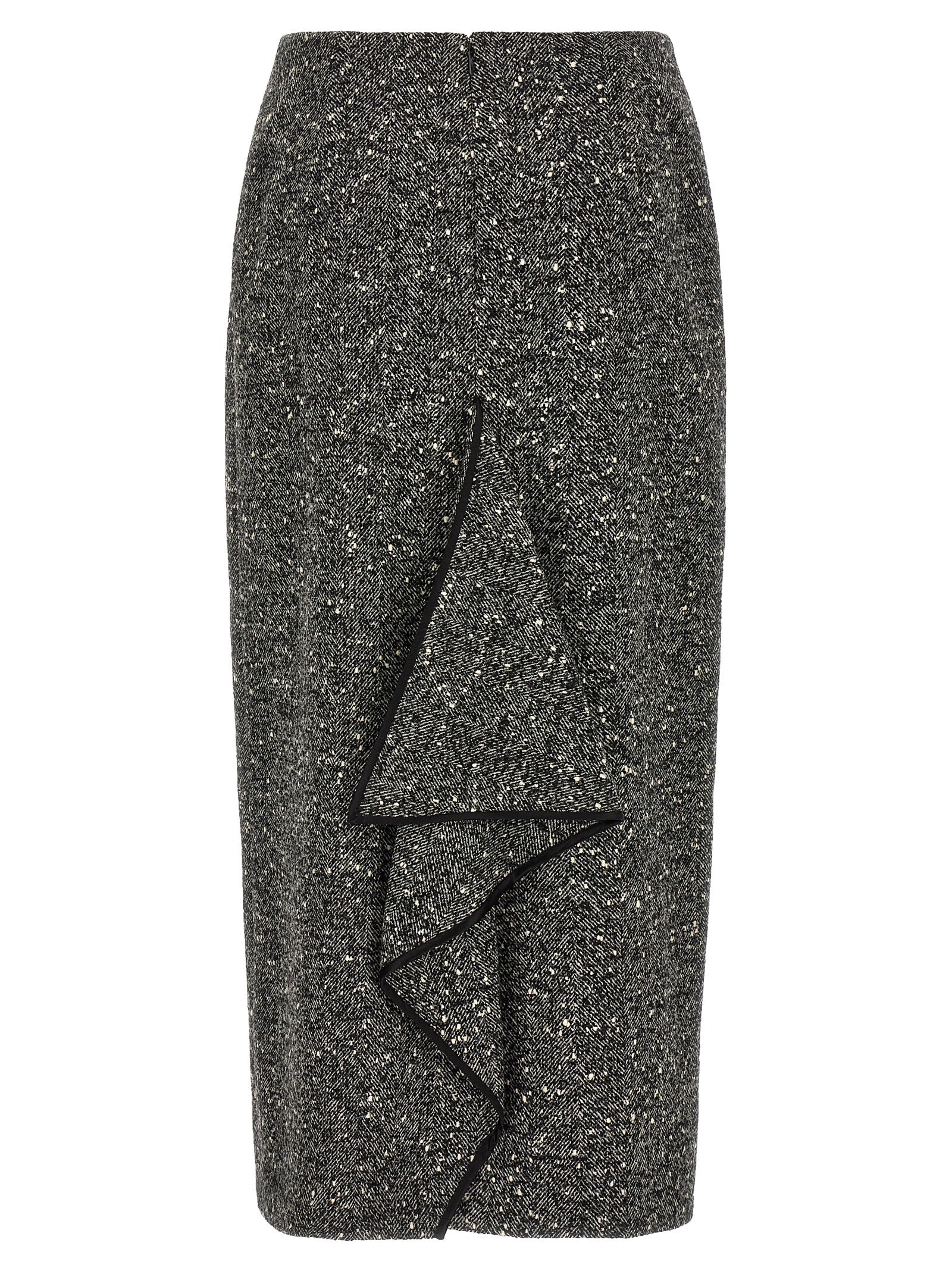 Valentino Garavani Women Valentino Garavani Chevron Bouclé Skirt VALENTINO GARAVANI