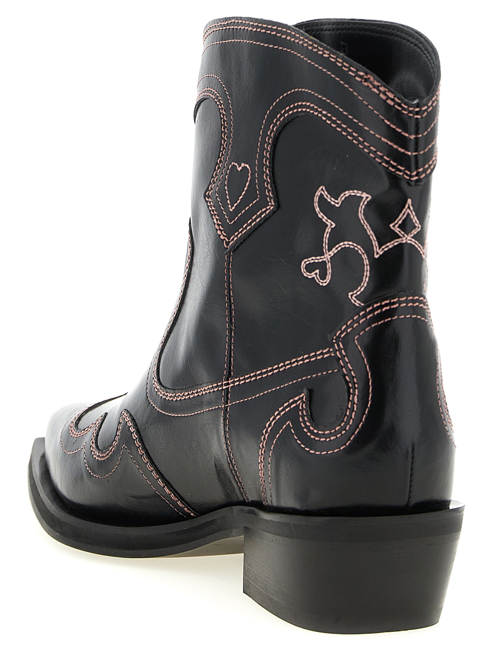 Ganni Women 'Low Shaft Embroidered Western' Ankle Boots GANNI