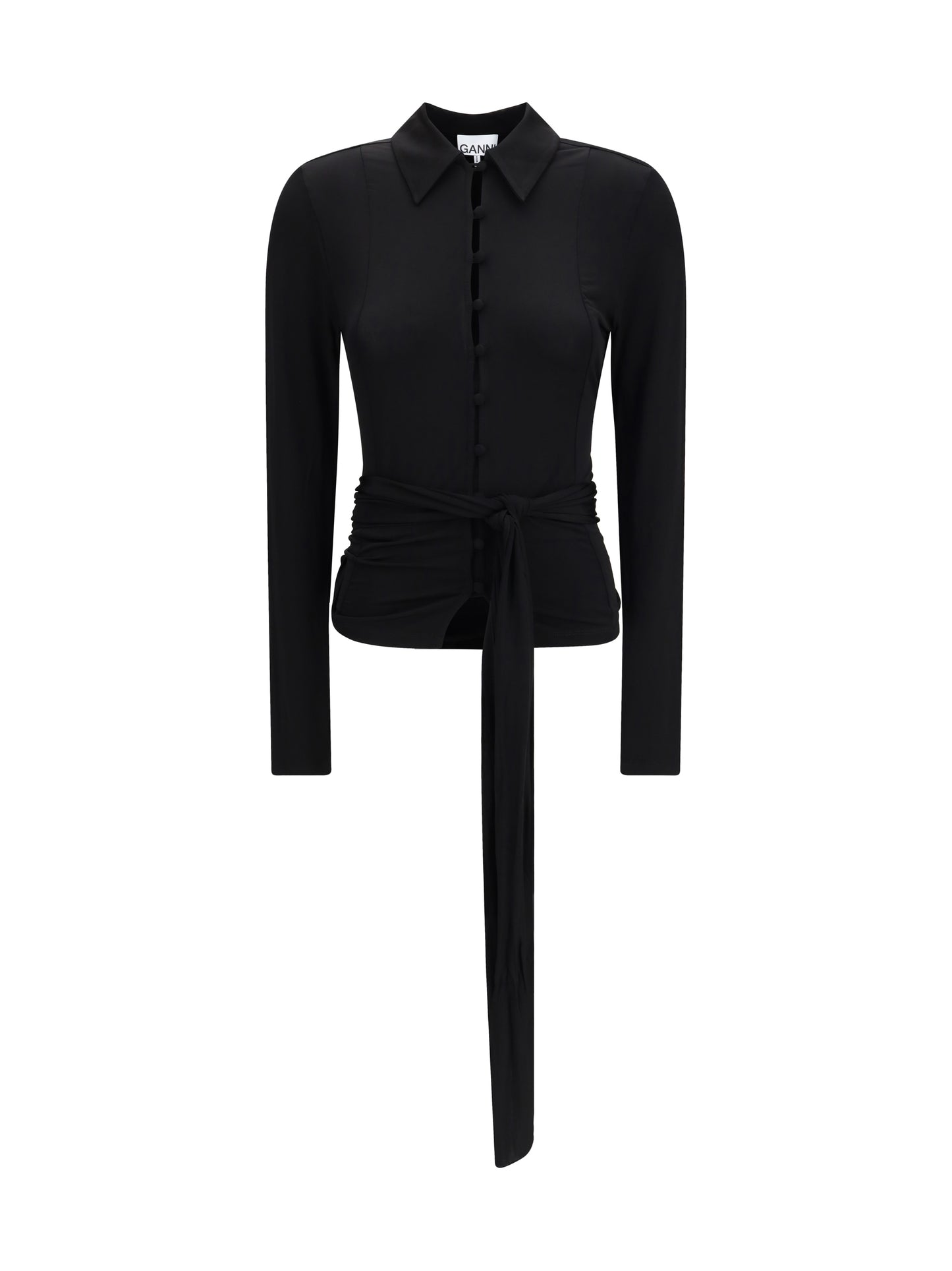 Ganni Women Marl Mesh Shirt GANNI