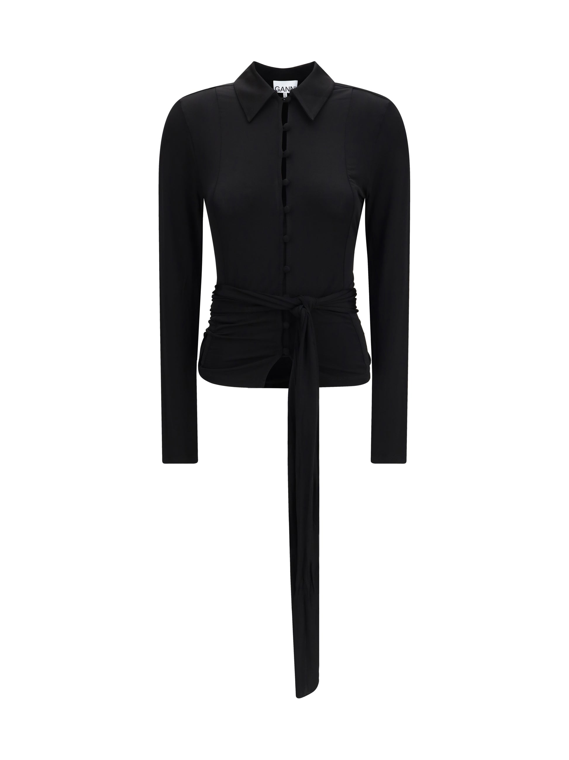Ganni Women Marl Mesh Shirt GANNI