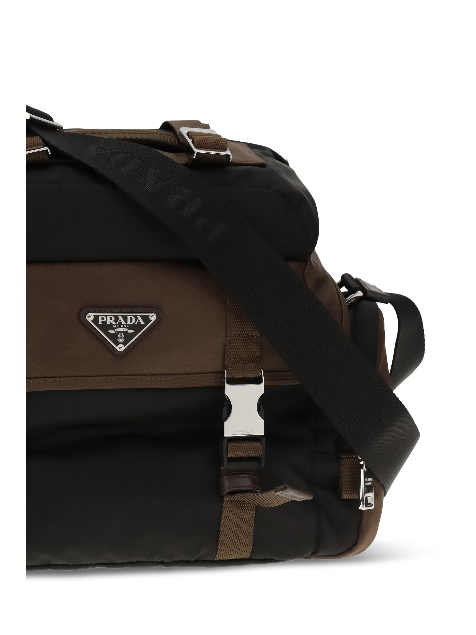 Prada Men Explore Shoulder Bag In Re-Nylon And Leather PRADA