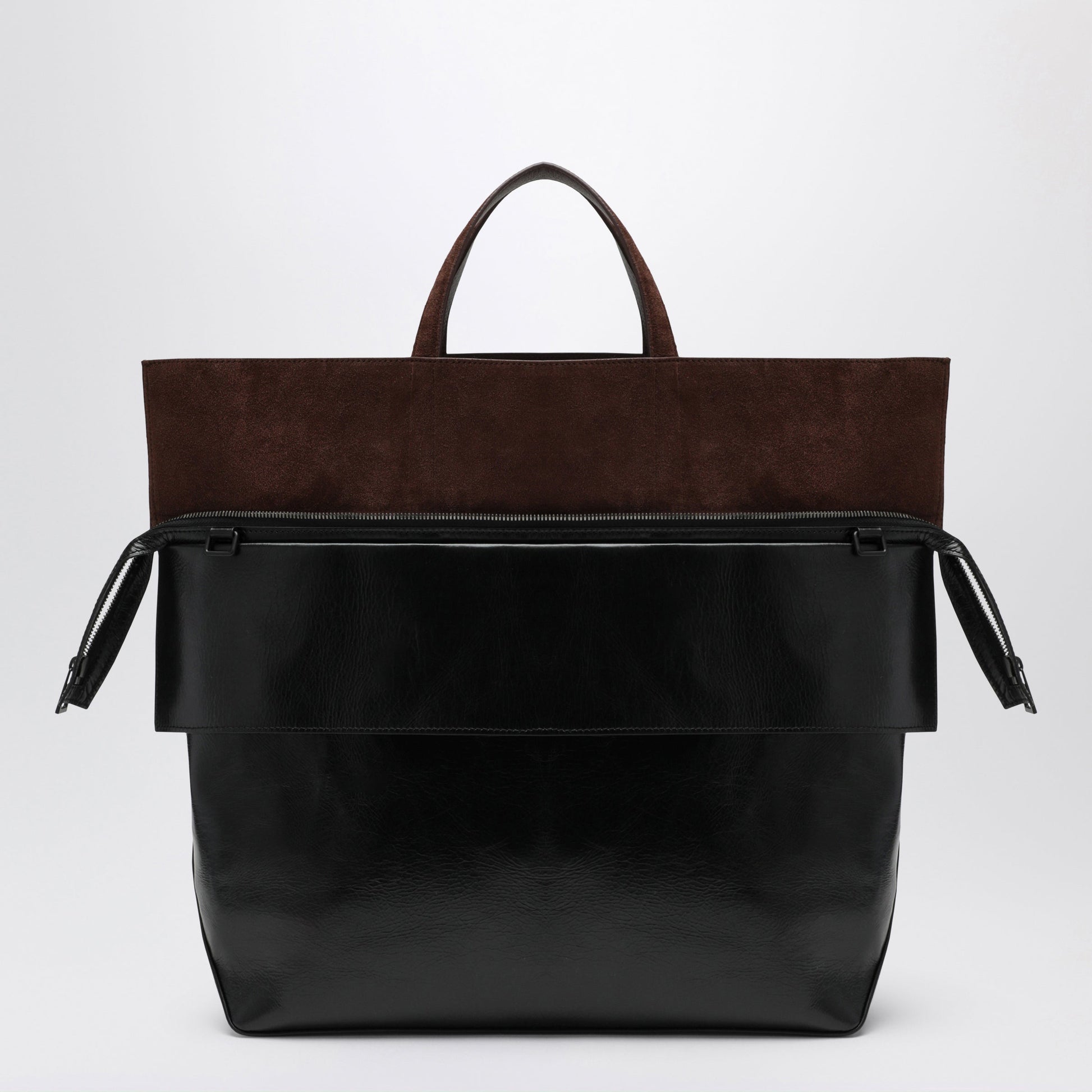 Loewe Large Switch Tote Bag In Black/Espresso Leather And Suede Men LOEWE