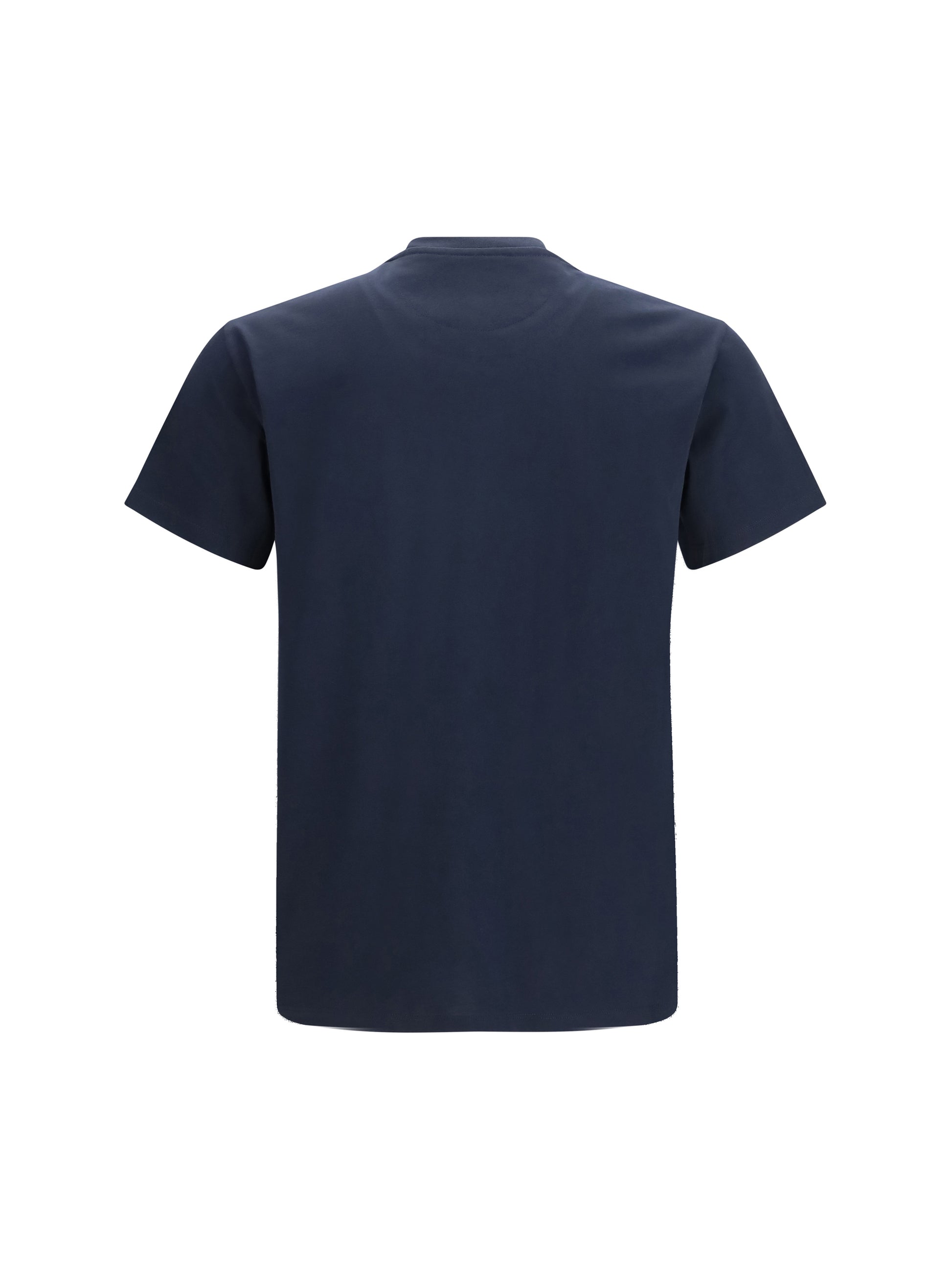 Fendi Men Cotton T-Shirt With Asymmetric Logo FENDI