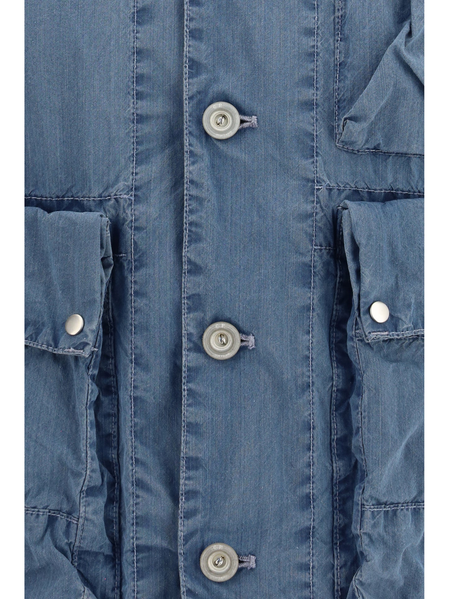 C.P. Company Men 50 Fili Indigo Bleached Goggle Jacket C.P. COMPANY