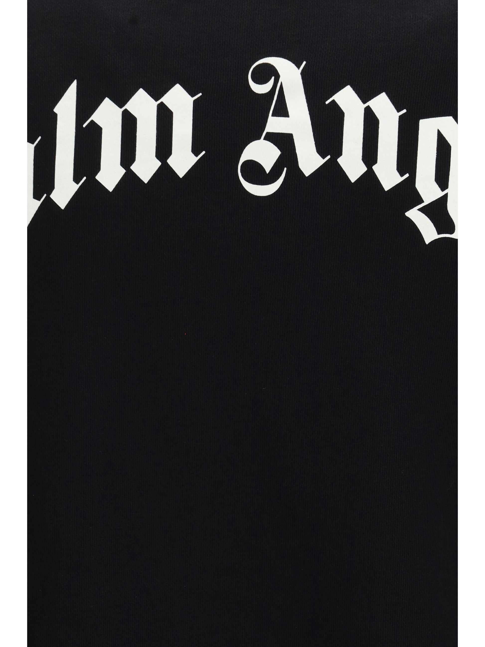 Palm Angels Men Back Curved Logo Sweatshirt PALM ANGELS