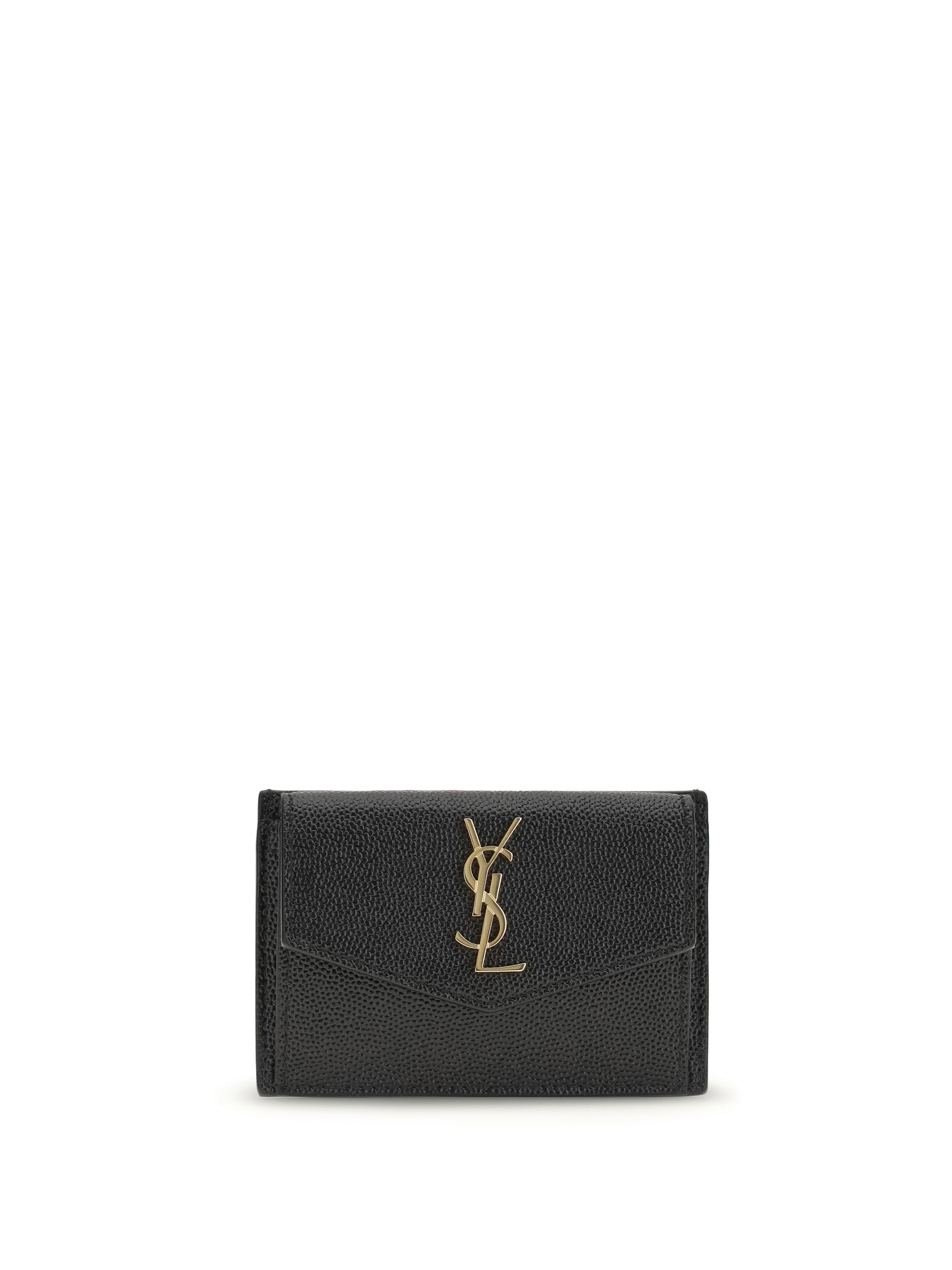 Saint Laurent Women Micro-Grain Leather Wallet SAINT LAURENT