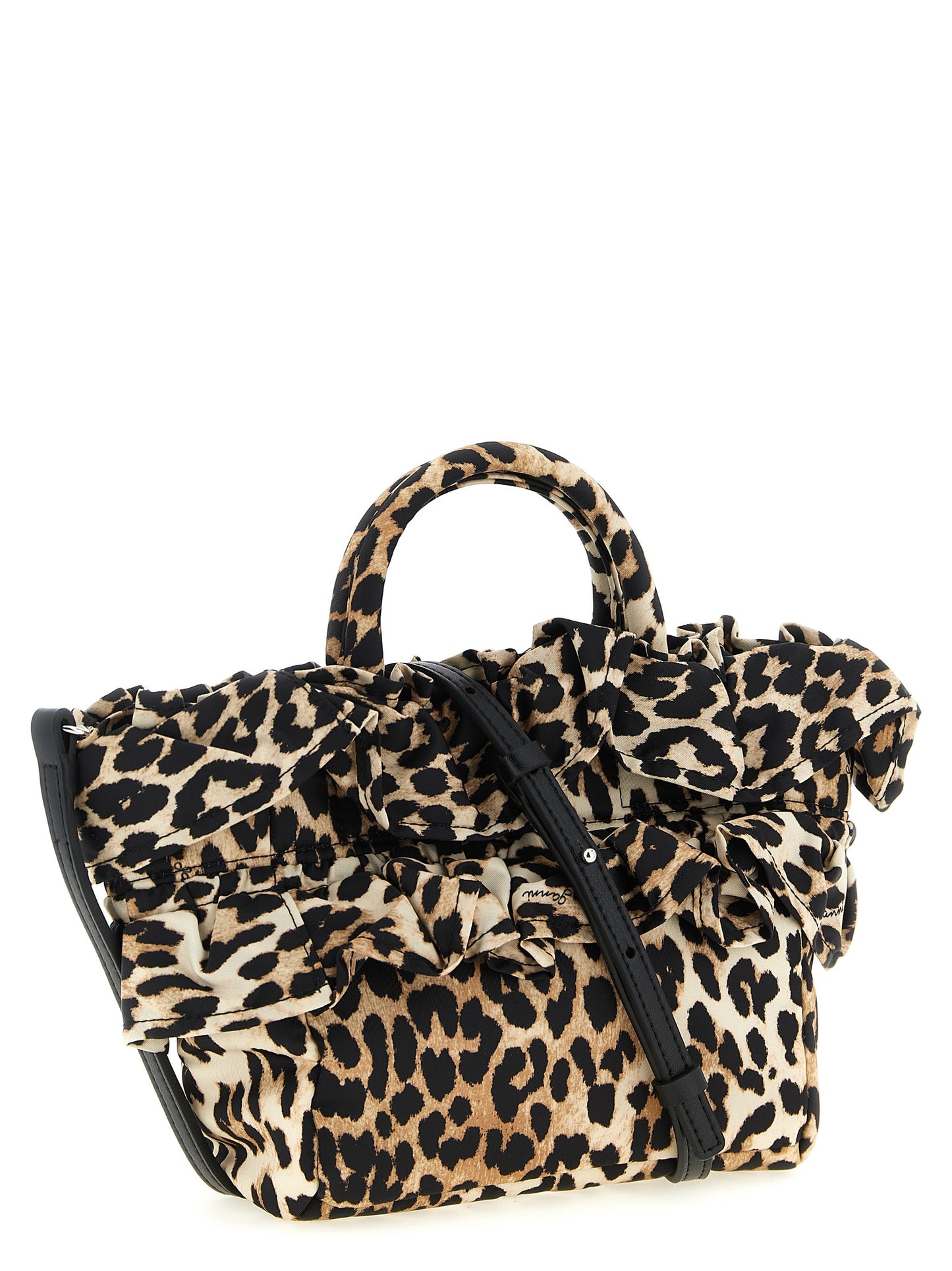 Ganni Women 'Mini Shopper Ruffle Print' Handbag GANNI