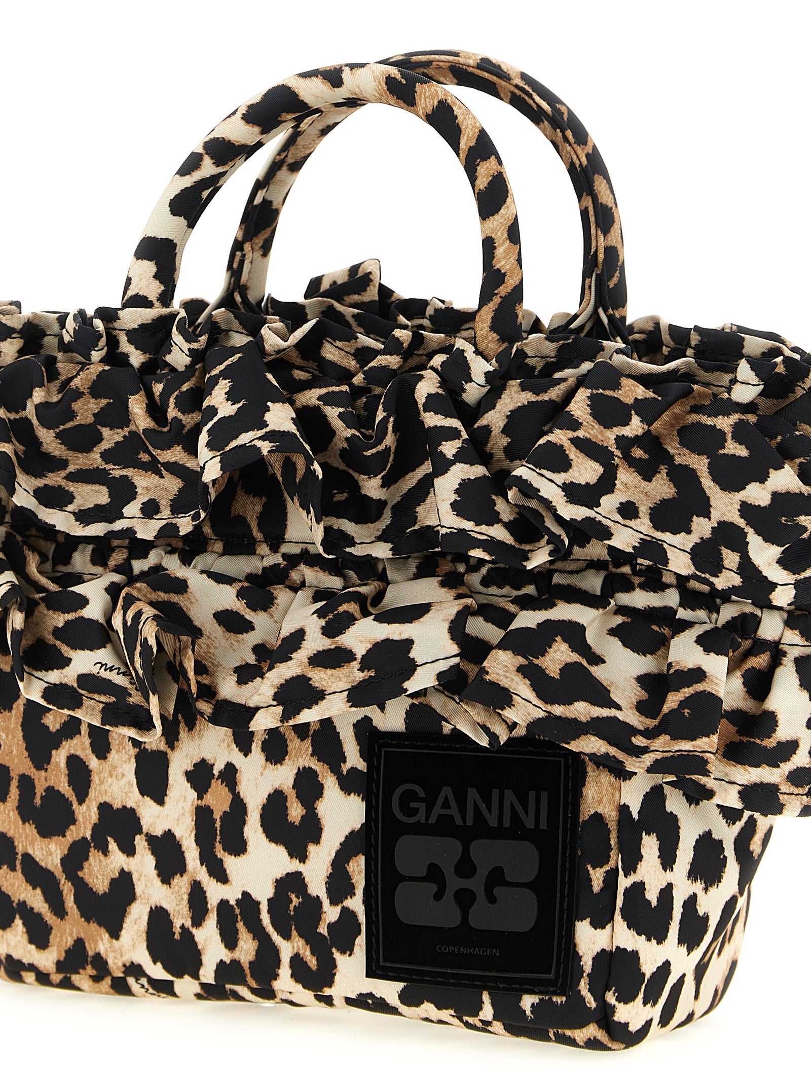 Ganni Women 'Mini Shopper Ruffle Print' Handbag GANNI